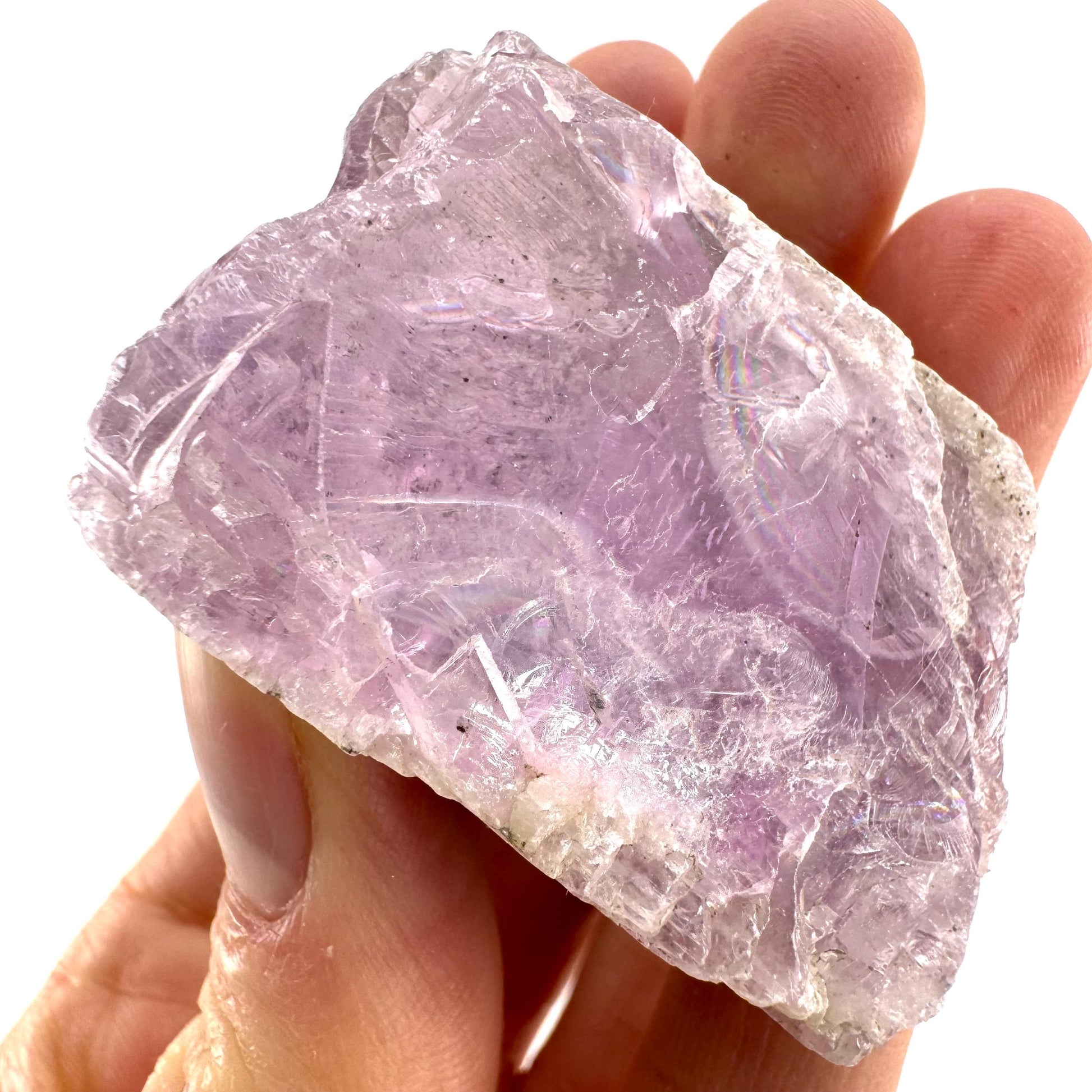 Lavender Kunzite (Pakistan), pink kunzite, spodumene, kunzite crystal, raw kunzite, mineral specimen