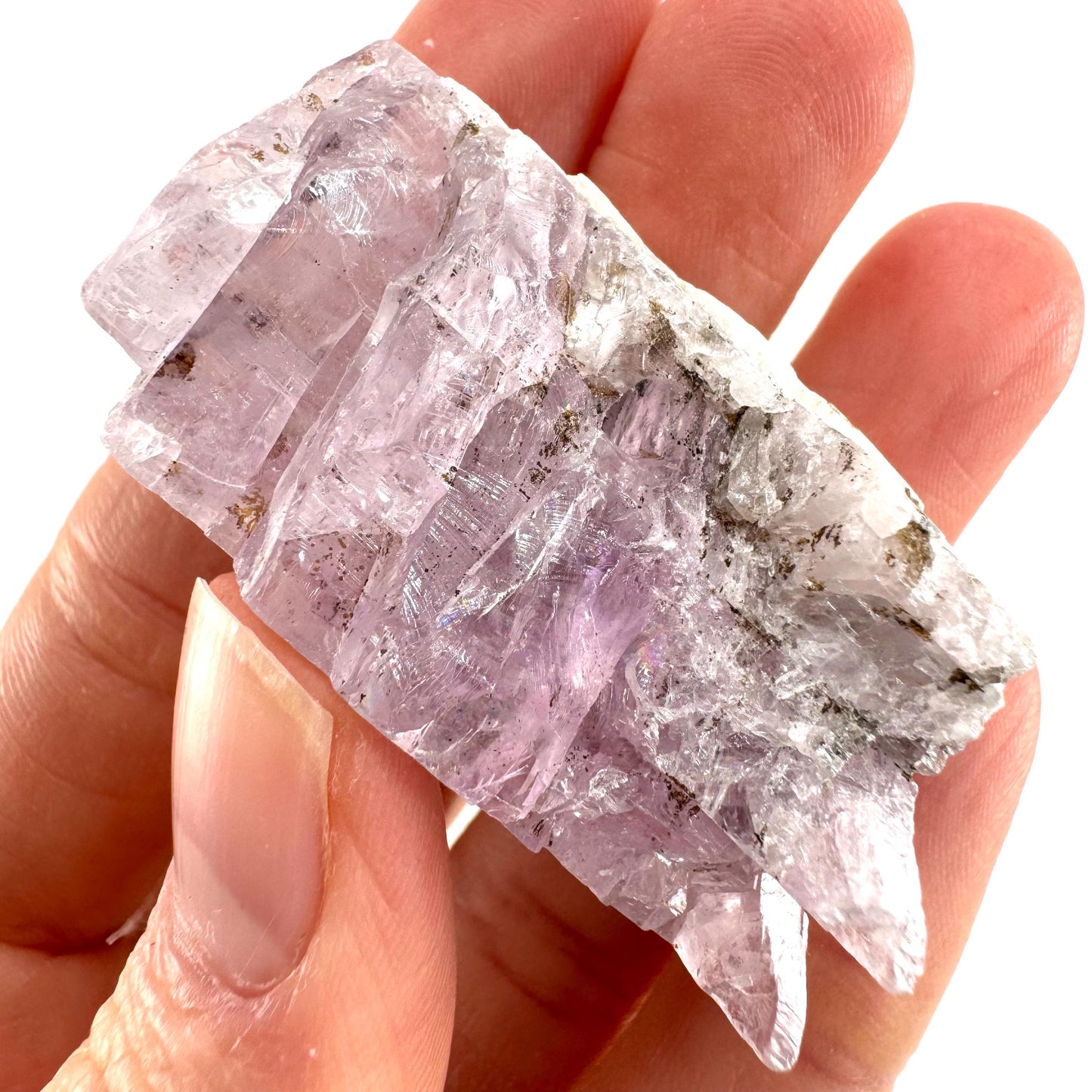 Lavender Kunzite (Pakistan) | pink kunzite, spodumene, kunzite crystal, raw kunzite, mineral specimen