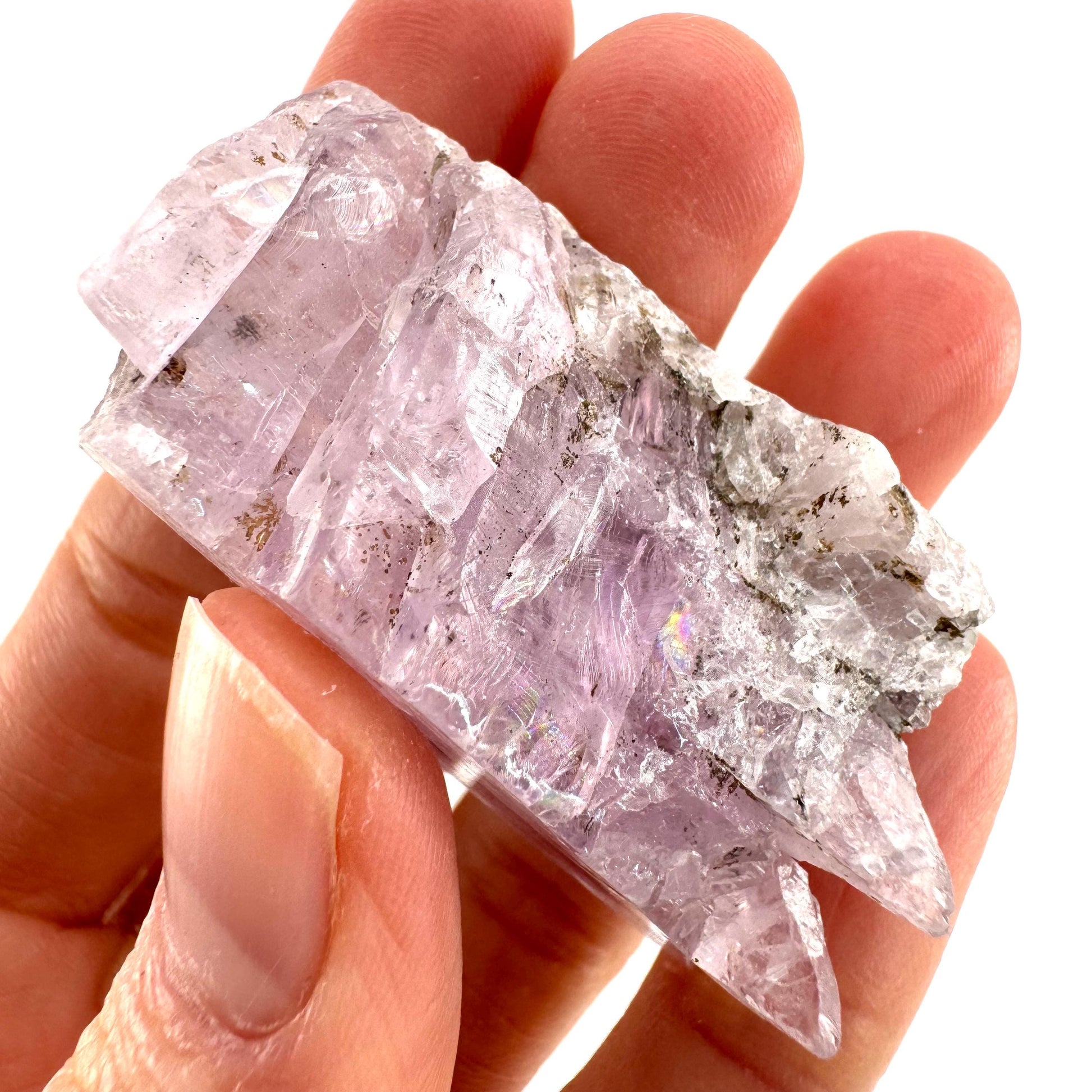 Lavender Kunzite (Pakistan) | pink kunzite, spodumene, kunzite crystal, raw kunzite, mineral specimen