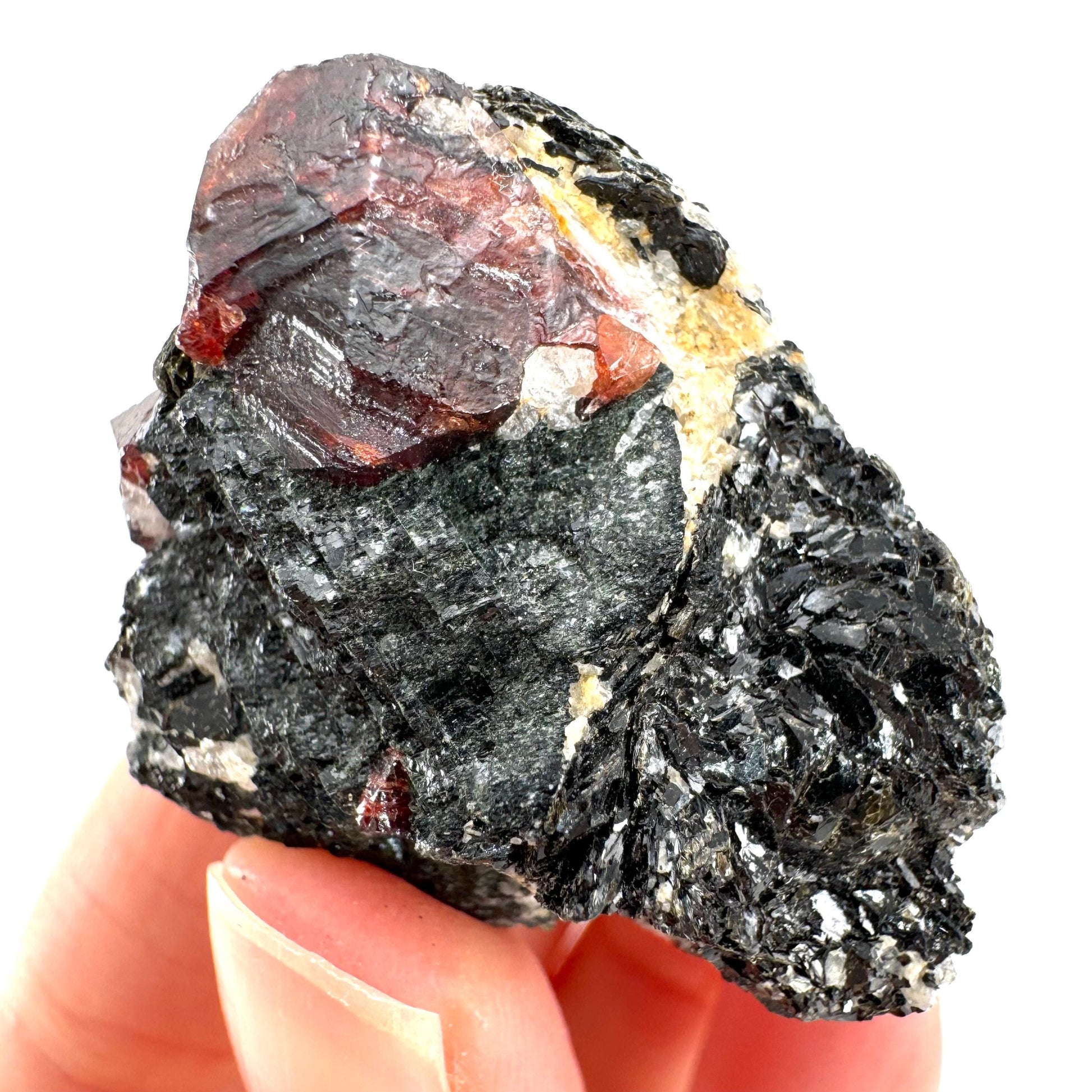 Red Zircon on Matrix (Pakistan) | natural red zircon, raw zircon, zircon crystal, mineral specimen