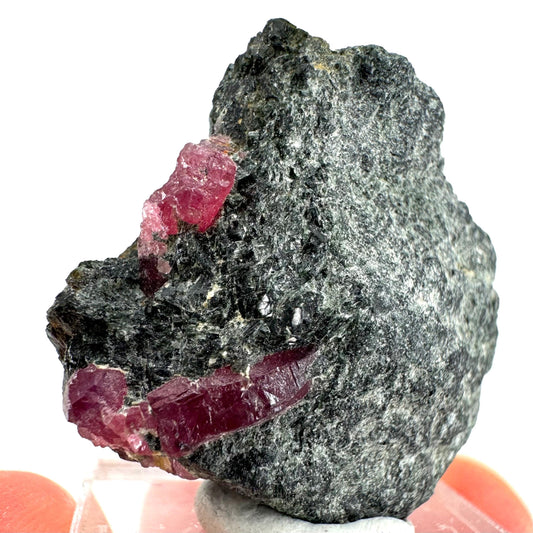 Natural Ruby on Matrix (Tanzania) | red ruby, authentic ruby, corundum var. ruby, mineral specimen