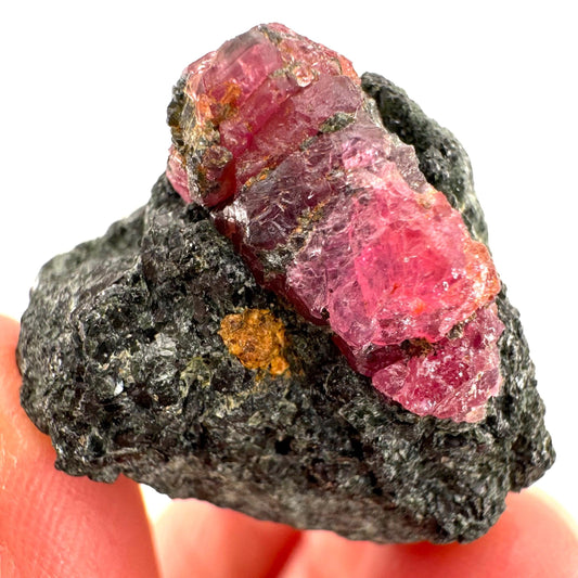 Natural Ruby on Matrix (Tanzania) | red ruby, authentic ruby, corundum var. ruby, mineral specimen