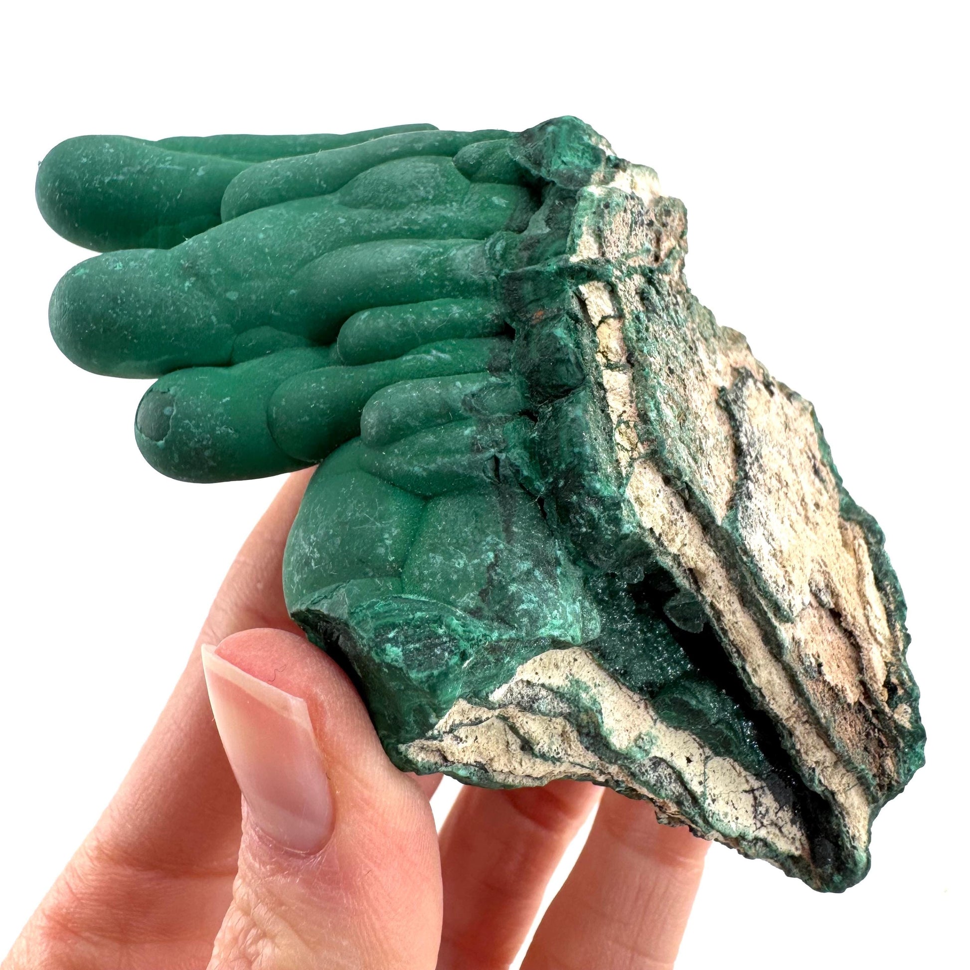 Malachite Stalactite (DR Congo) | natural malachite crystal, mineral specimen