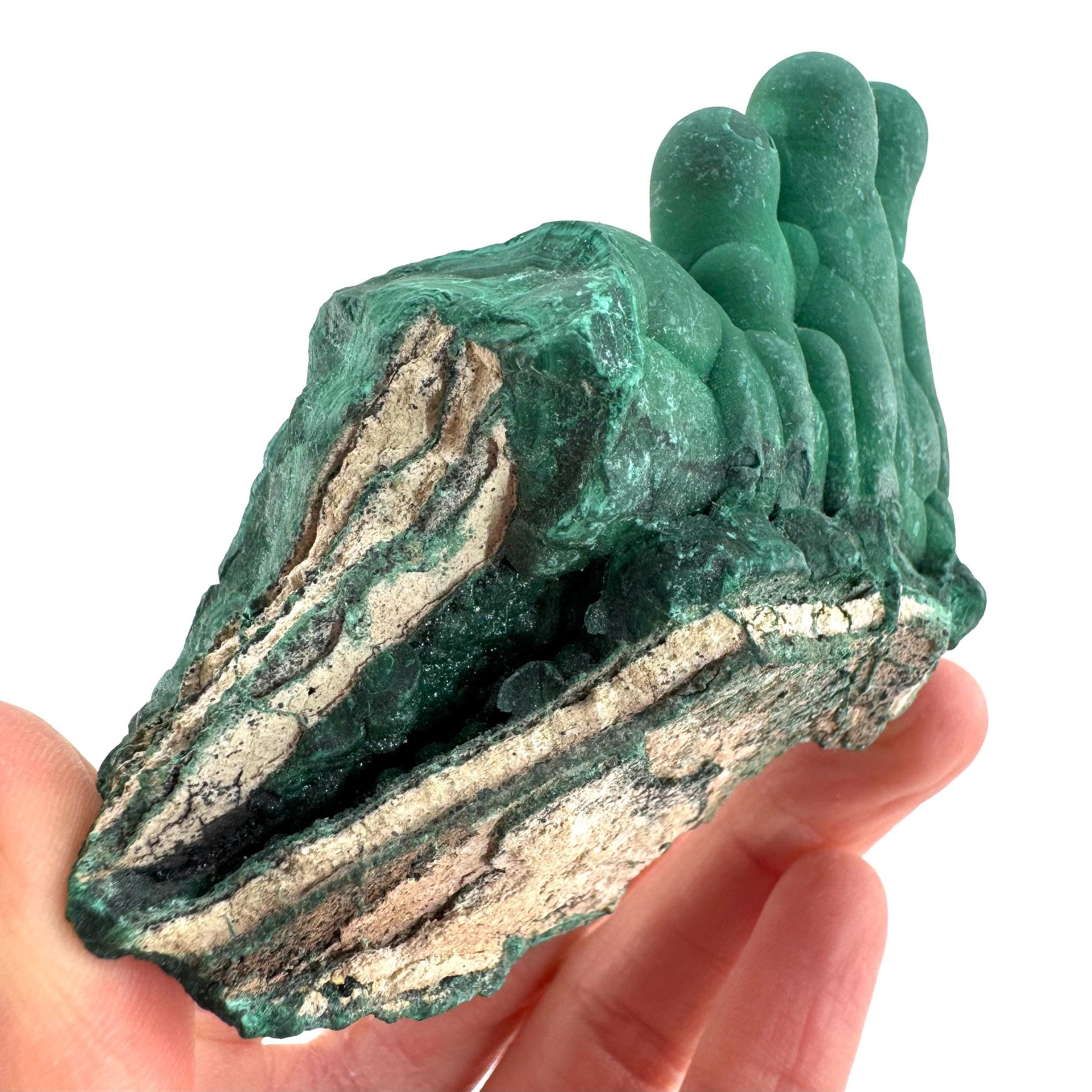 Malachite Stalactite (DR Congo) | natural malachite crystal, mineral specimen