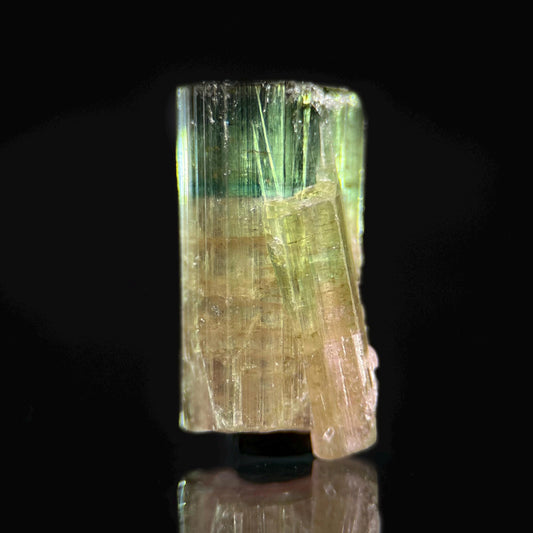 Elbaite Tourmaline (Afghanistan) | natural bi color tourmaline crystal