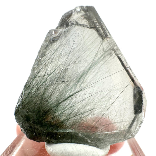 Fluorapatite with Actinolite Inclusions (Pakistan) | terminated apatite crystal, mineral specimen, rare crystals