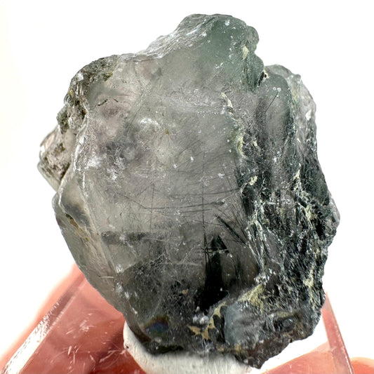Fluorapatite with Actinolite Inclusions (Pakistan) | terminated apatite crystal, mineral specimen, rare crystals