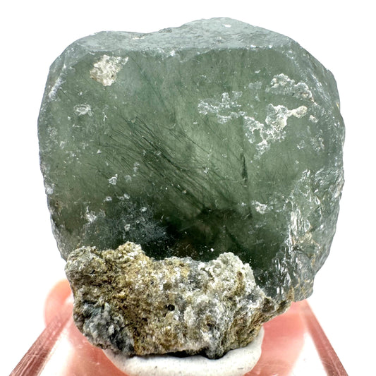Fluorapatite with Actinolite Inclusions (Pakistan) | terminated apatite crystal, mineral specimen, rare crystals
