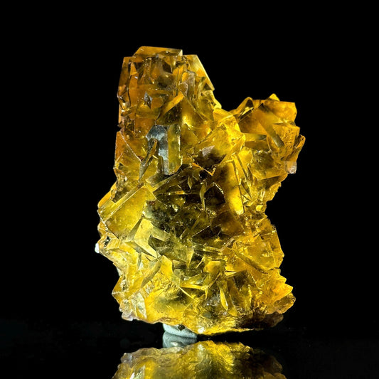 Okorusu Fluorite (Namibia) | “Honey Pocket” fluorite cluster, yellow fluorite crystal, mineral specimen