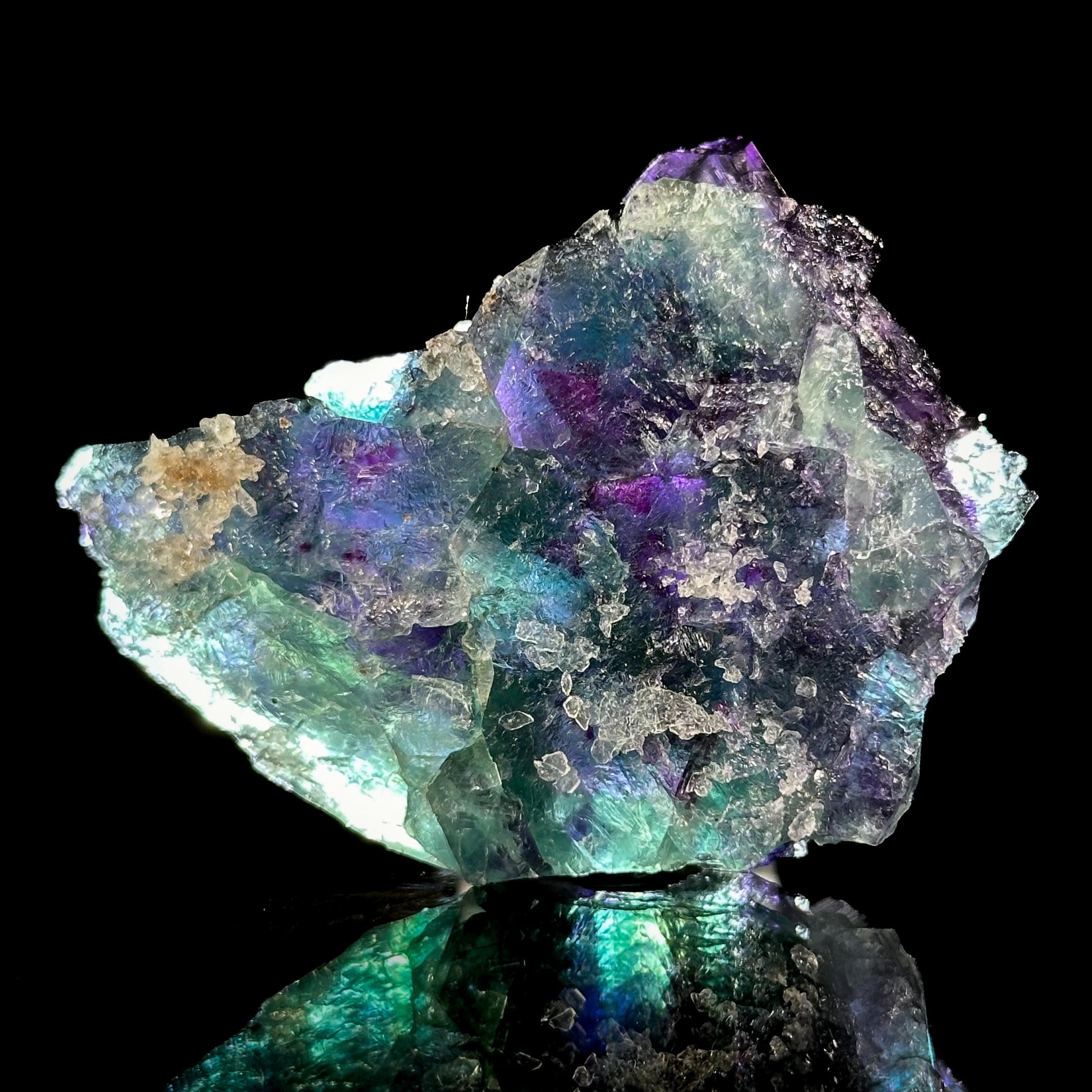 Okorusu Fluorite (Namibia) | fluorite cluster, purple fluorite crystal, mineral specimen