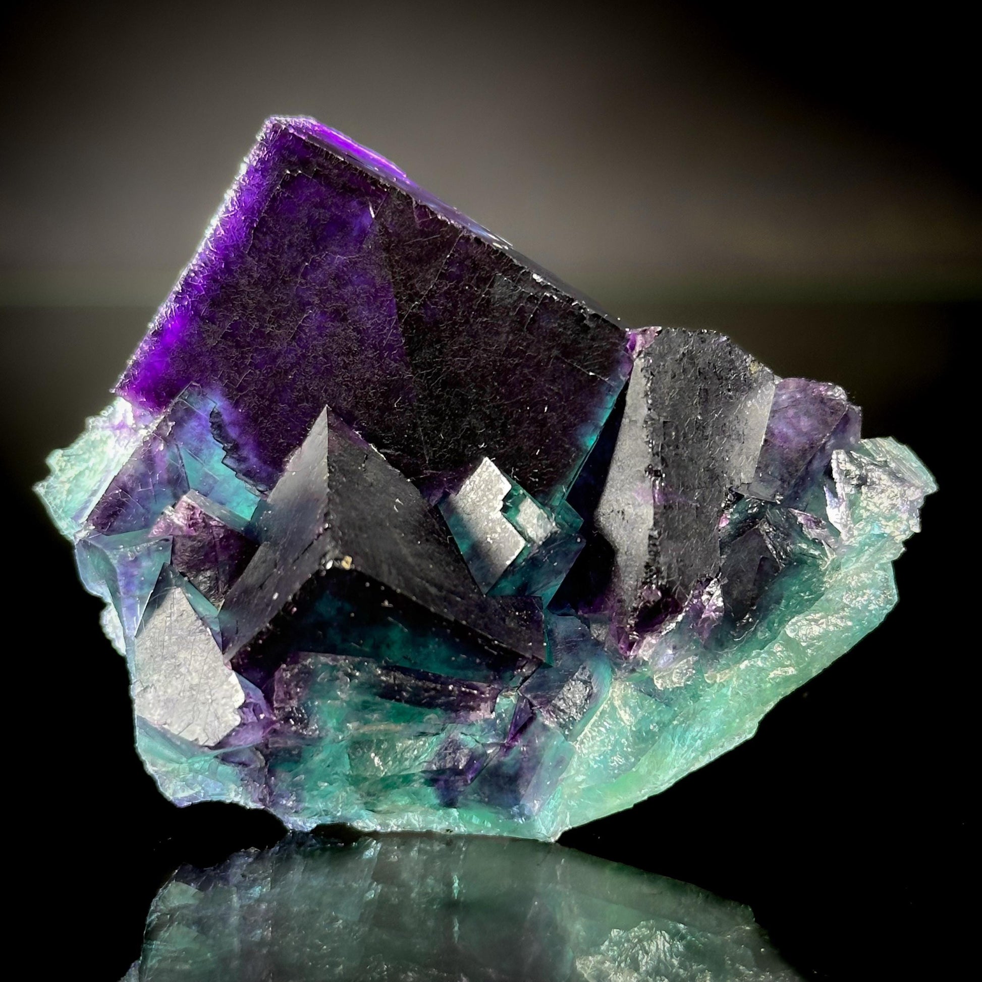 Okorusu Fluorite (Namibia) | fluorite cluster, purple fluorite crystal, mineral specimen