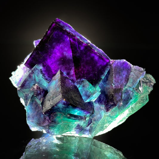 Okorusu Fluorite (Namibia) | fluorite cluster, purple fluorite crystal, mineral specimen