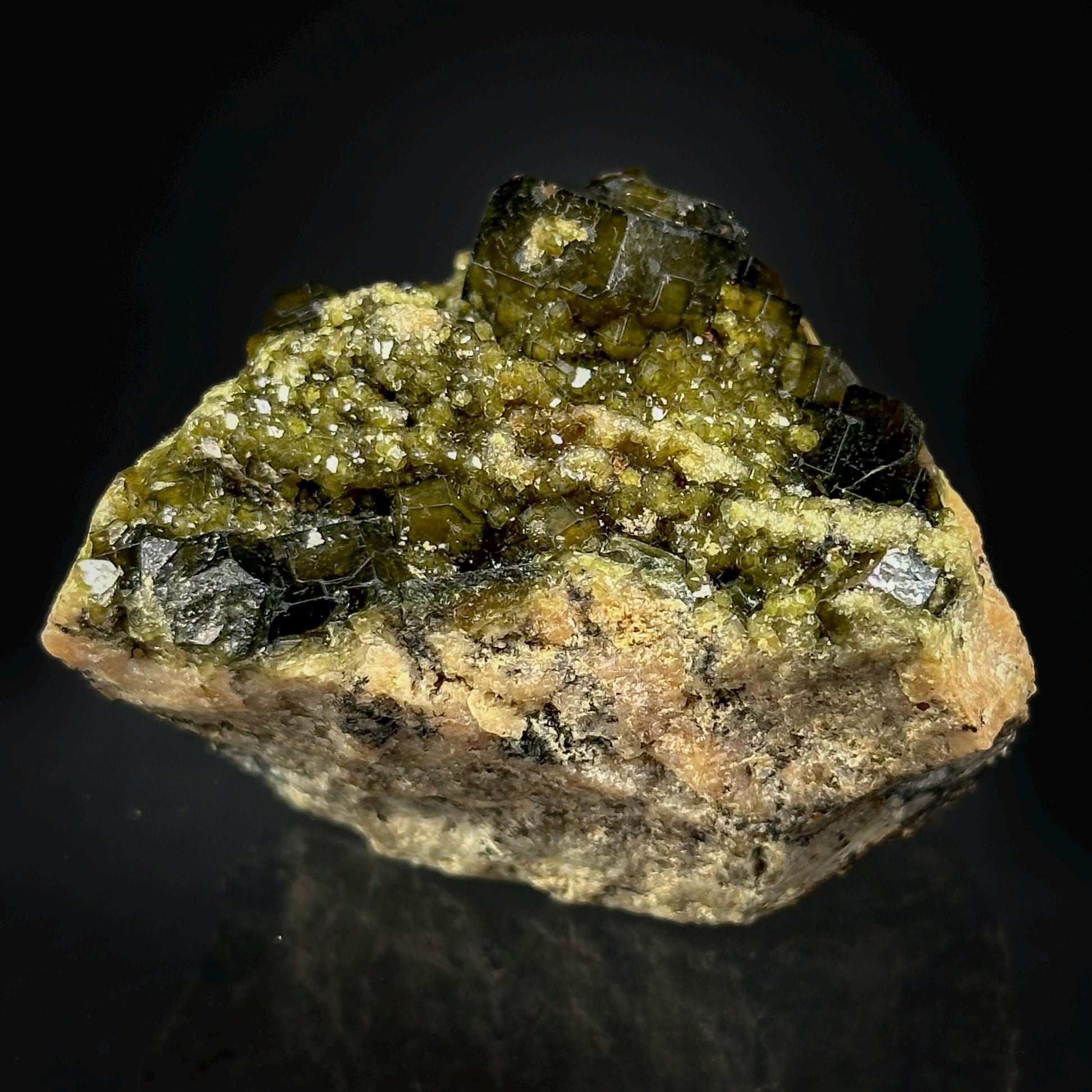 Andradite Garnet var. Demantoid (Namibia) | green demantoid garnet crystal, rare mineral specimen