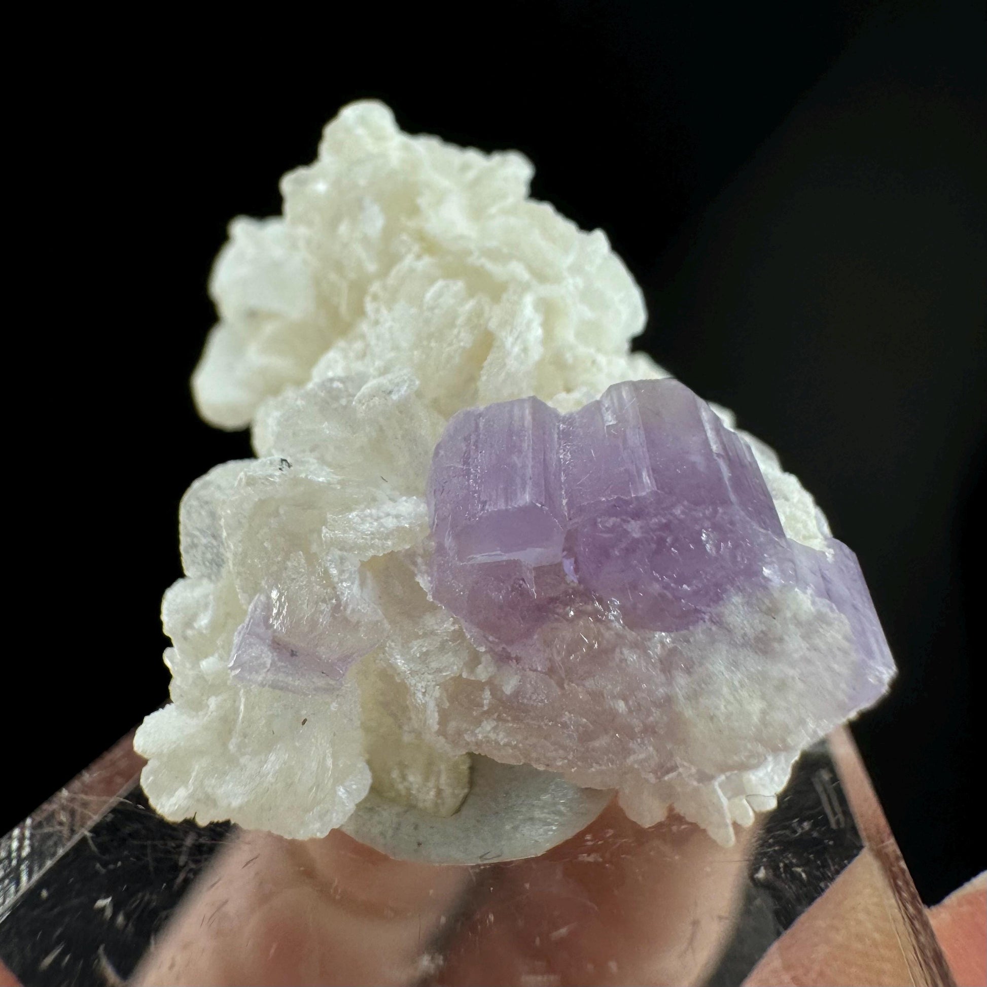 Purple Fluorapatite w/ Albite (Afghanistan) | fluorapatite crystal, natural purple apatite, mineral specimen