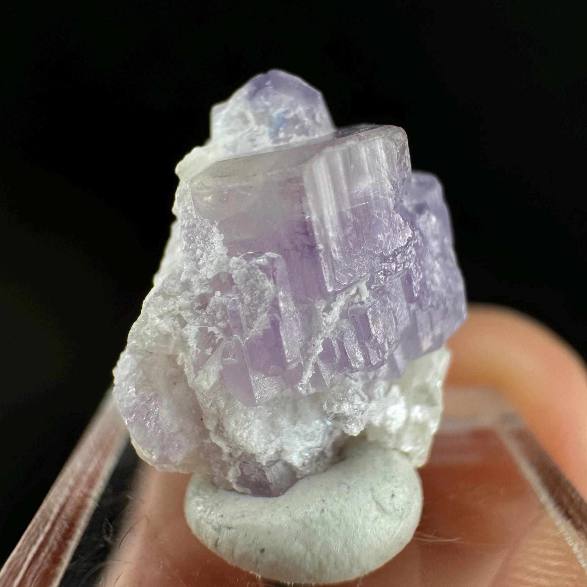Purple Fluorapatite w/ Albite (Afghanistan) | fluorapatite crystal, natural purple apatite, mineral specimen