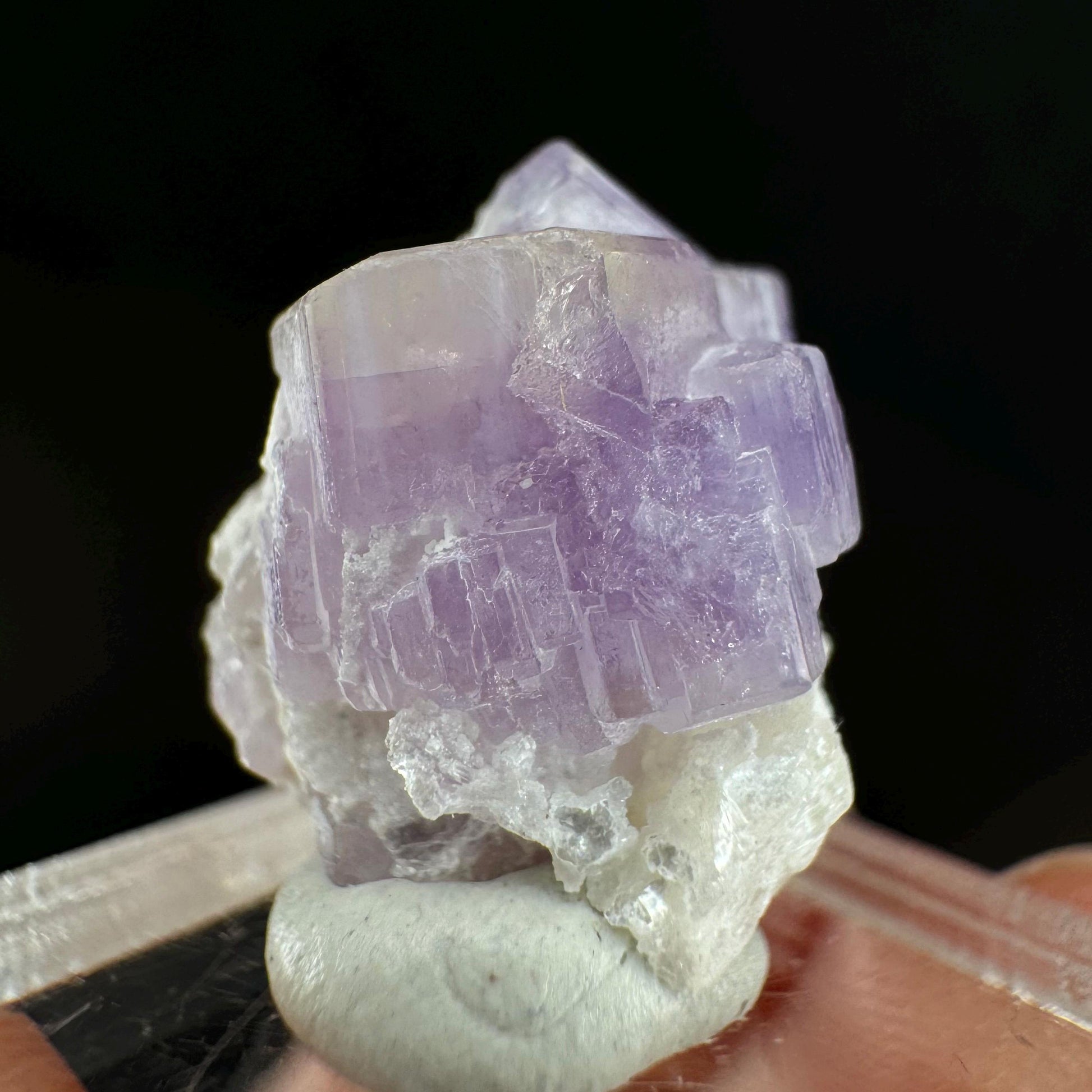 Purple Fluorapatite w/ Albite (Afghanistan) | fluorapatite crystal, natural purple apatite, mineral specimen