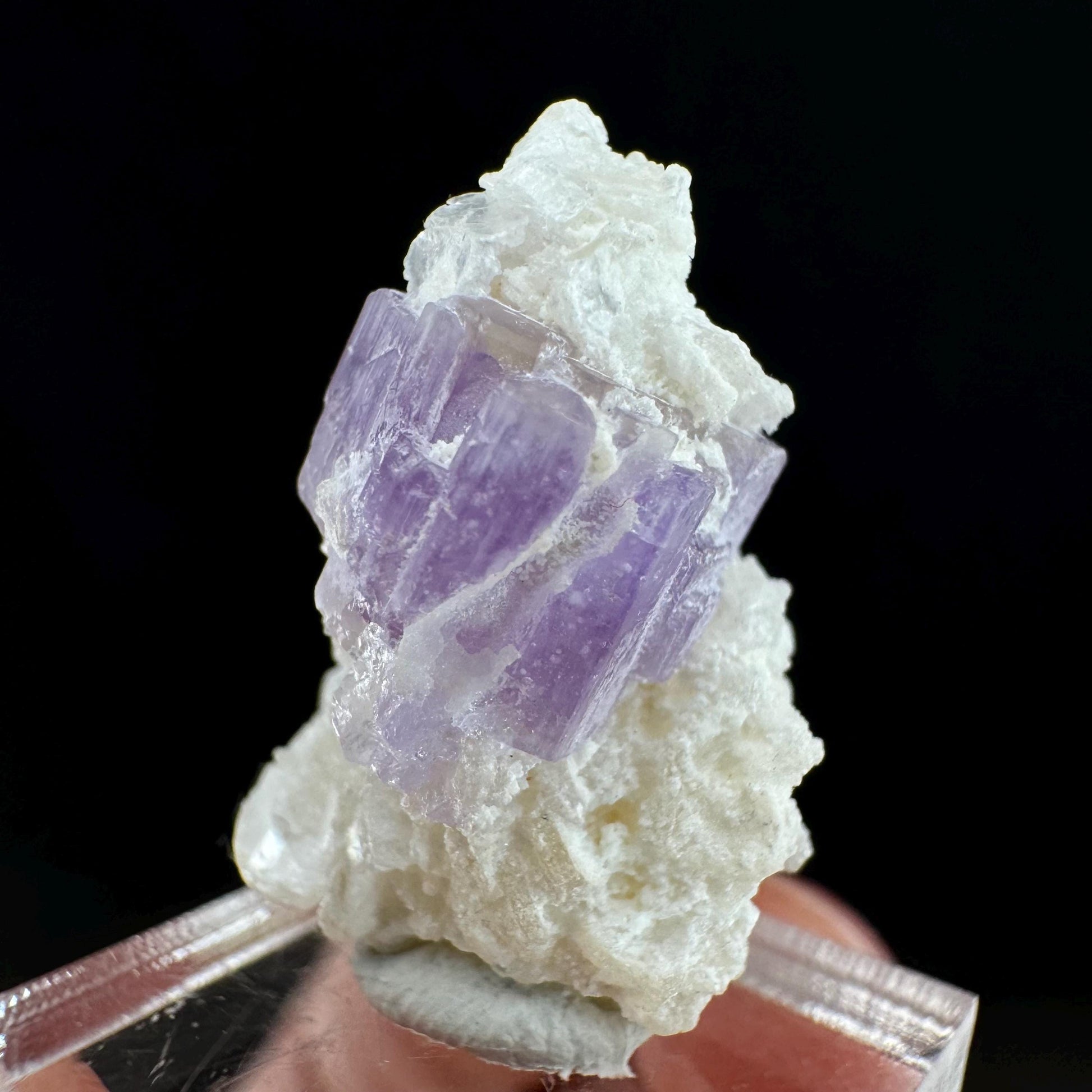 Purple Fluorapatite w/ Albite (Afghanistan) | fluorapatite crystal, natural purple apatite, mineral specimen