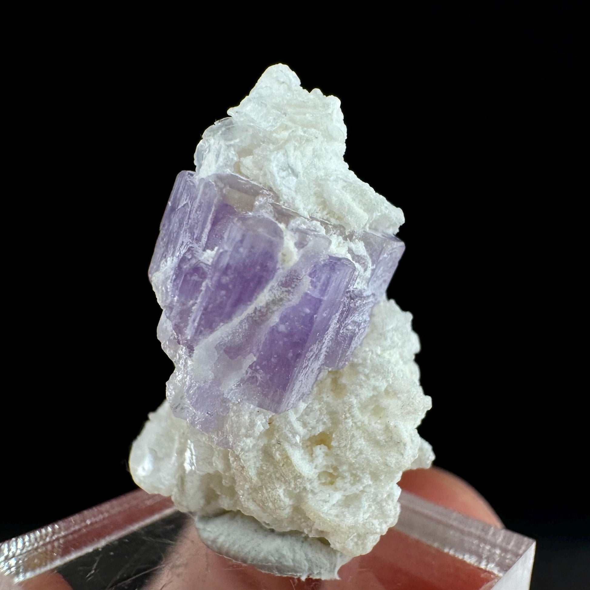 Purple Fluorapatite w/ Albite (Afghanistan) | fluorapatite crystal, natural purple apatite, mineral specimen