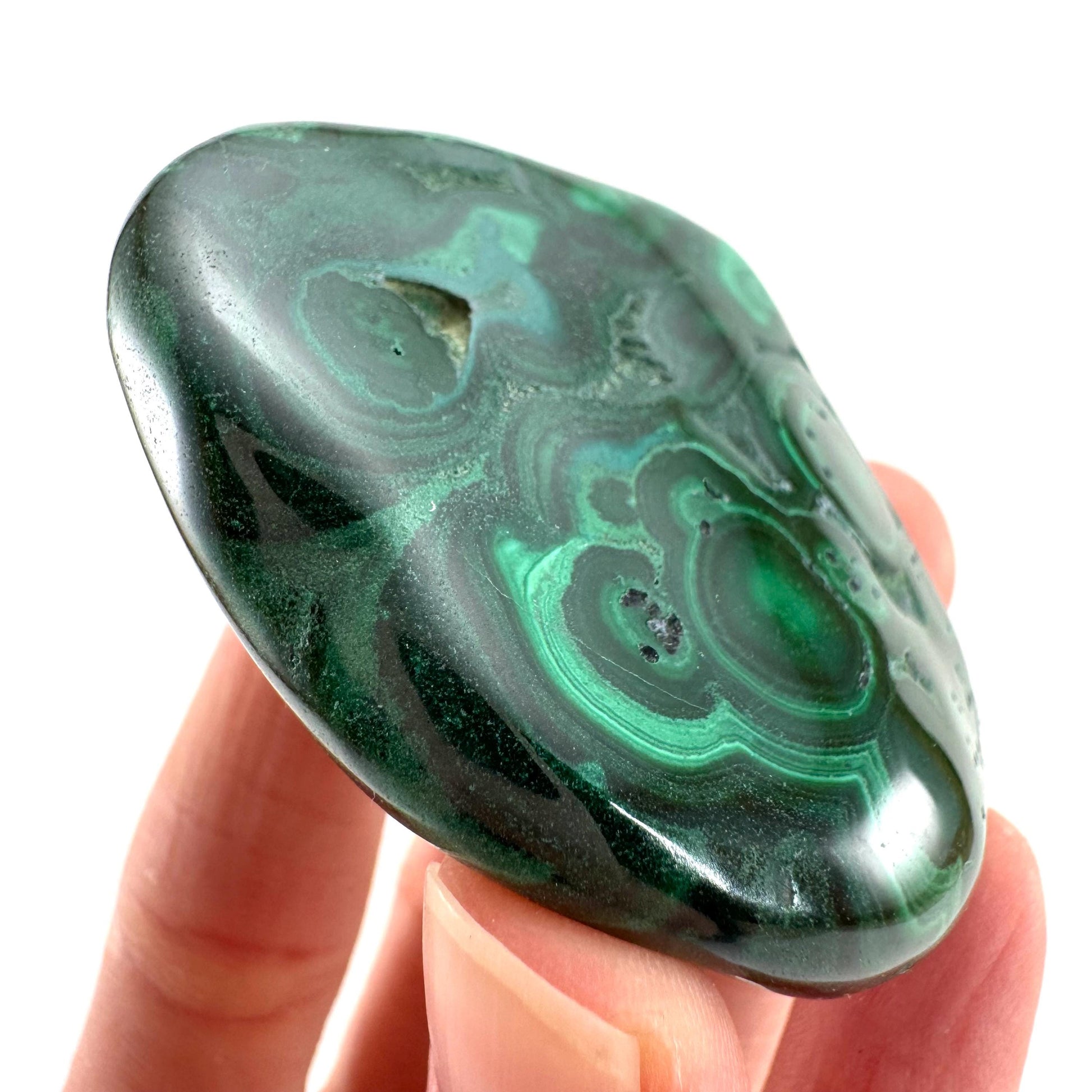 Polished Malachite (DR Congo) | natural malachite, malachite freeform, malachite, mineral specimen