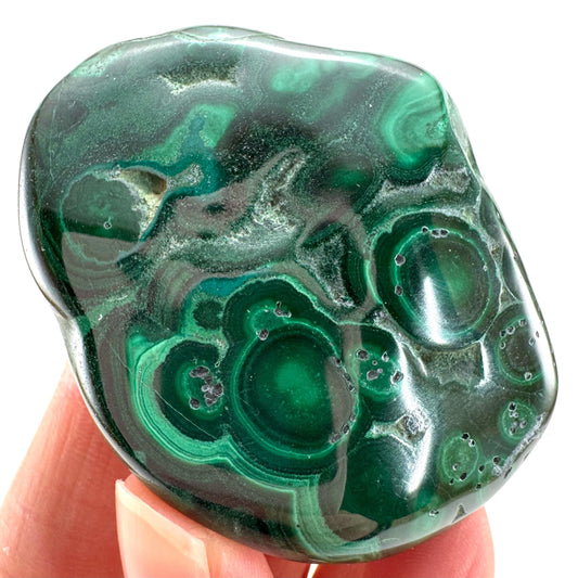 Polished Malachite (DR Congo) | natural malachite, malachite freeform, malachite, mineral specimen
