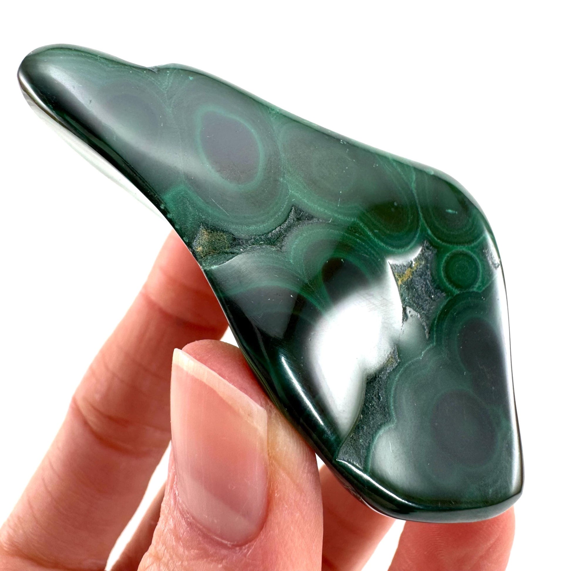 Polished Malachite (DR Congo) | natural malachite, malachite freeform, malachite, mineral specimen