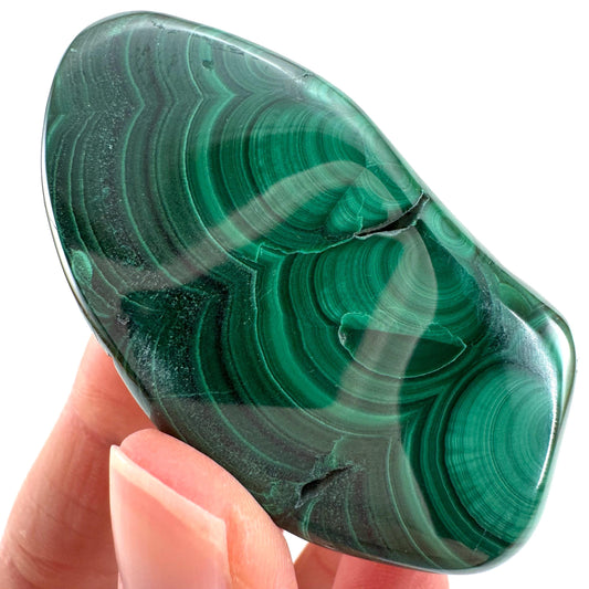 Polished Malachite (DR Congo) | natural malachite, malachite freeform, malachite, mineral specimen