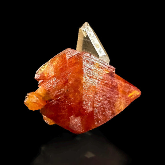 Scheelite w/ Quartz (Pakistan) | natural orange scheelite crystal, mineral specimen, rare crystals