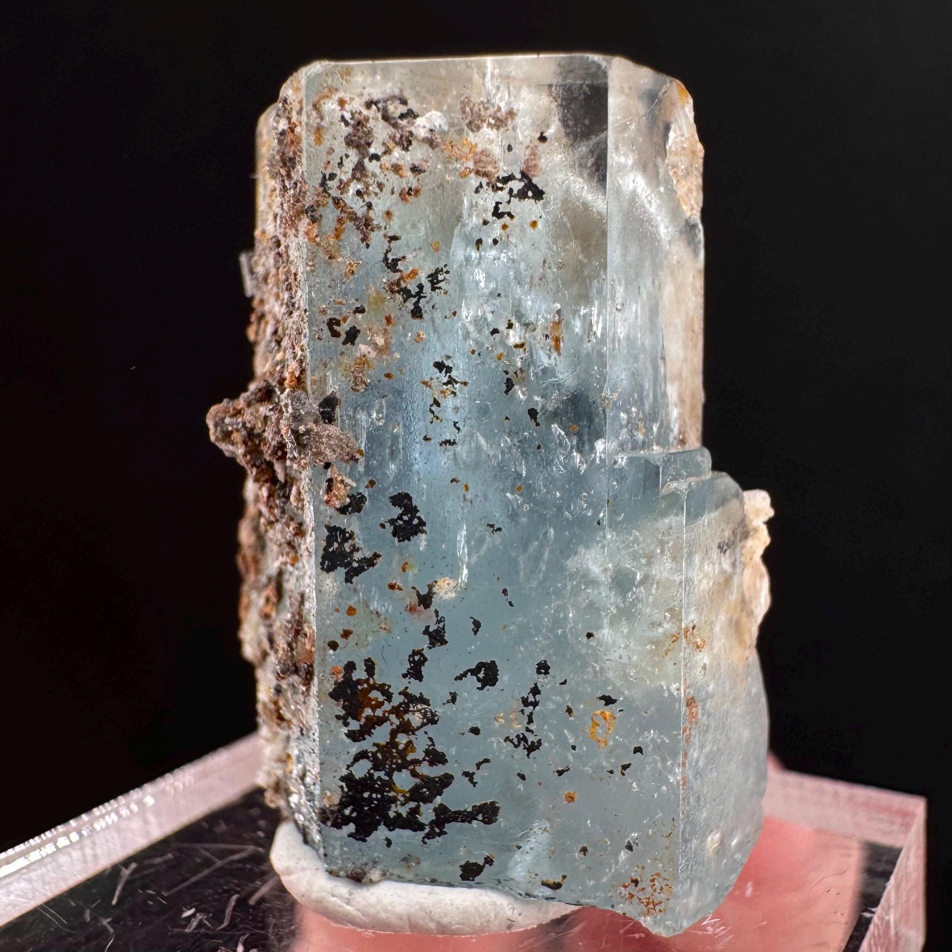 Beryl var. Aquamarine (Namibia) | natural aquamarine crystal, mineral specimen
