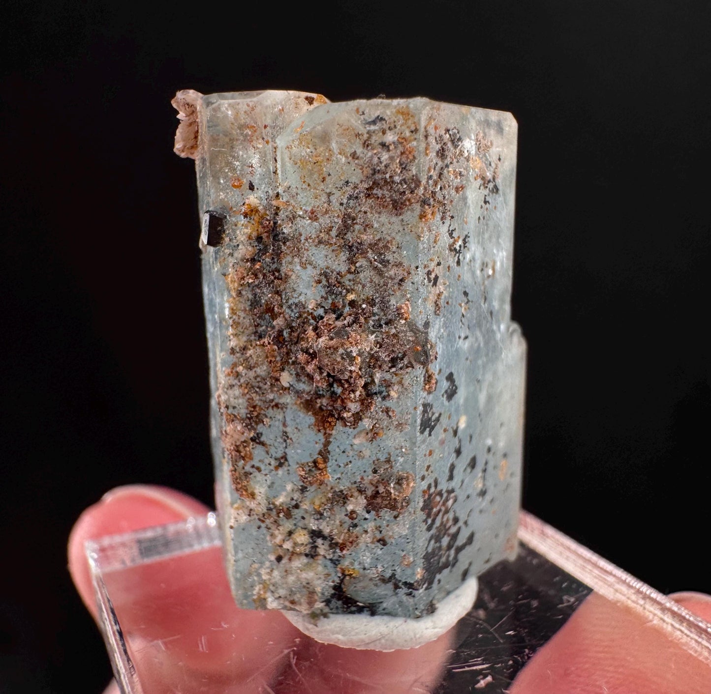 Beryl var. Aquamarine (Namibia) | natural aquamarine crystal, mineral specimen