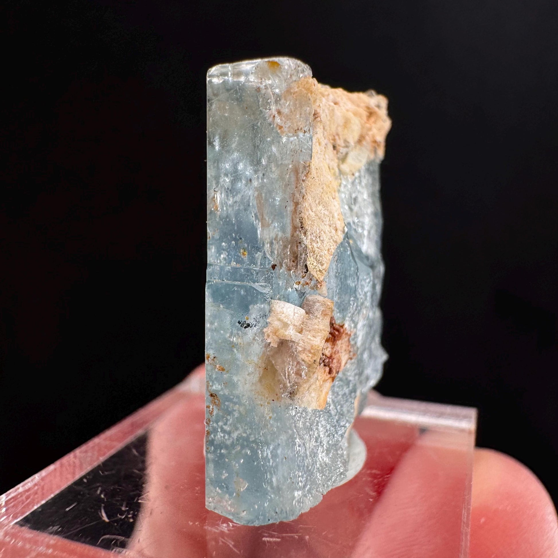 Beryl var. Aquamarine (Namibia) | natural aquamarine crystal, mineral specimen