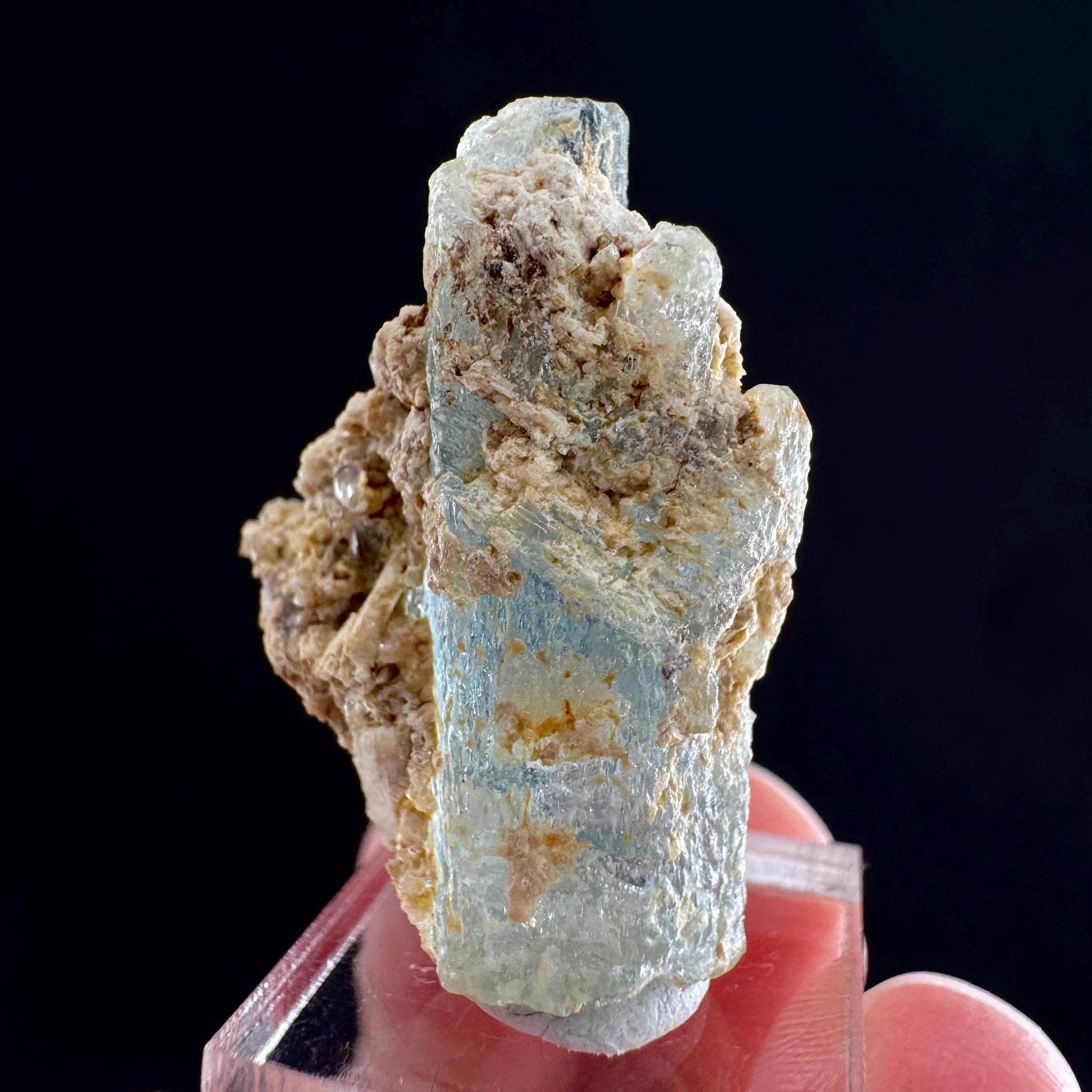 Beryl var. Aquamarine (Namibia) | natural aquamarine crystal, mineral specimen