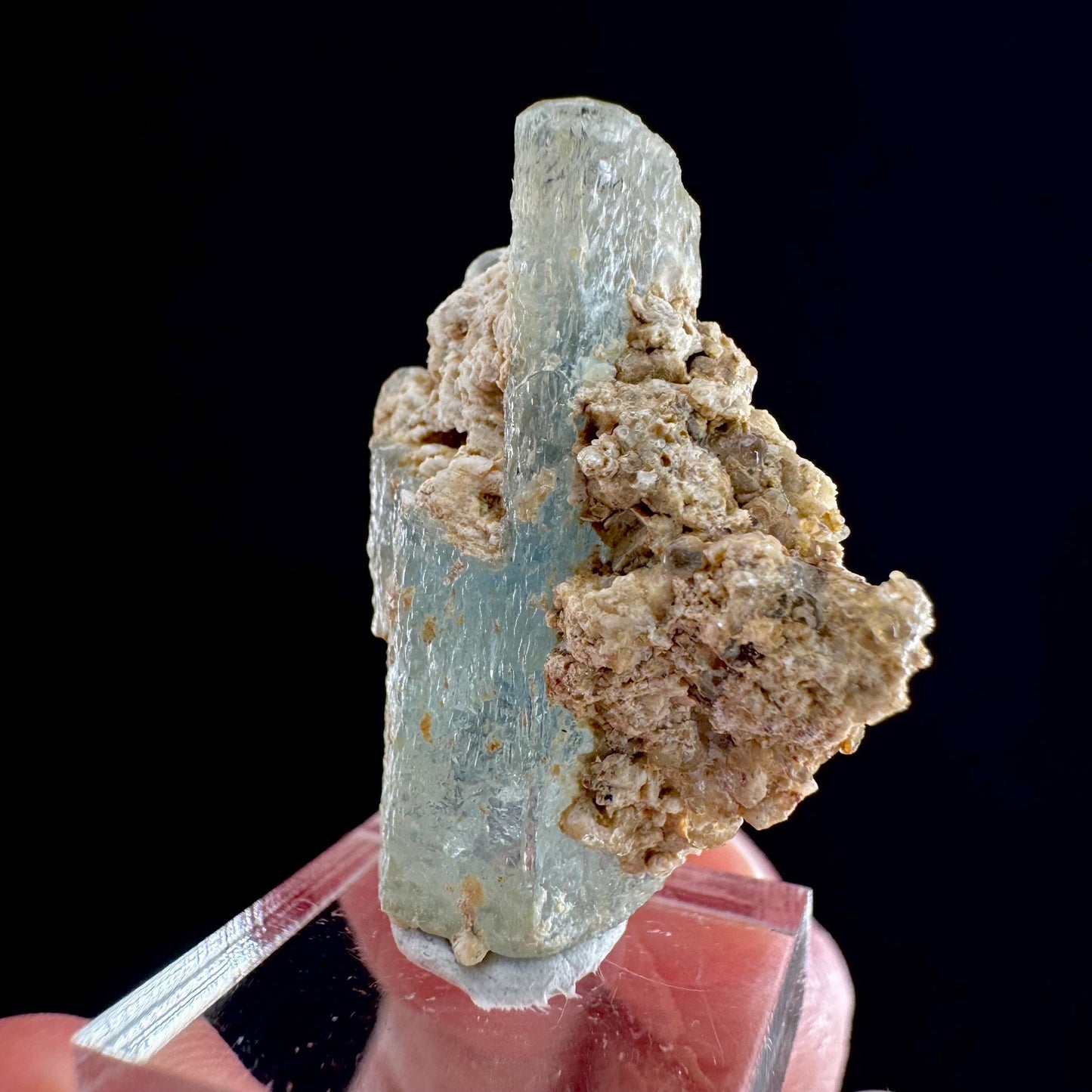 Beryl var. Aquamarine (Namibia) | natural aquamarine crystal, mineral specimen