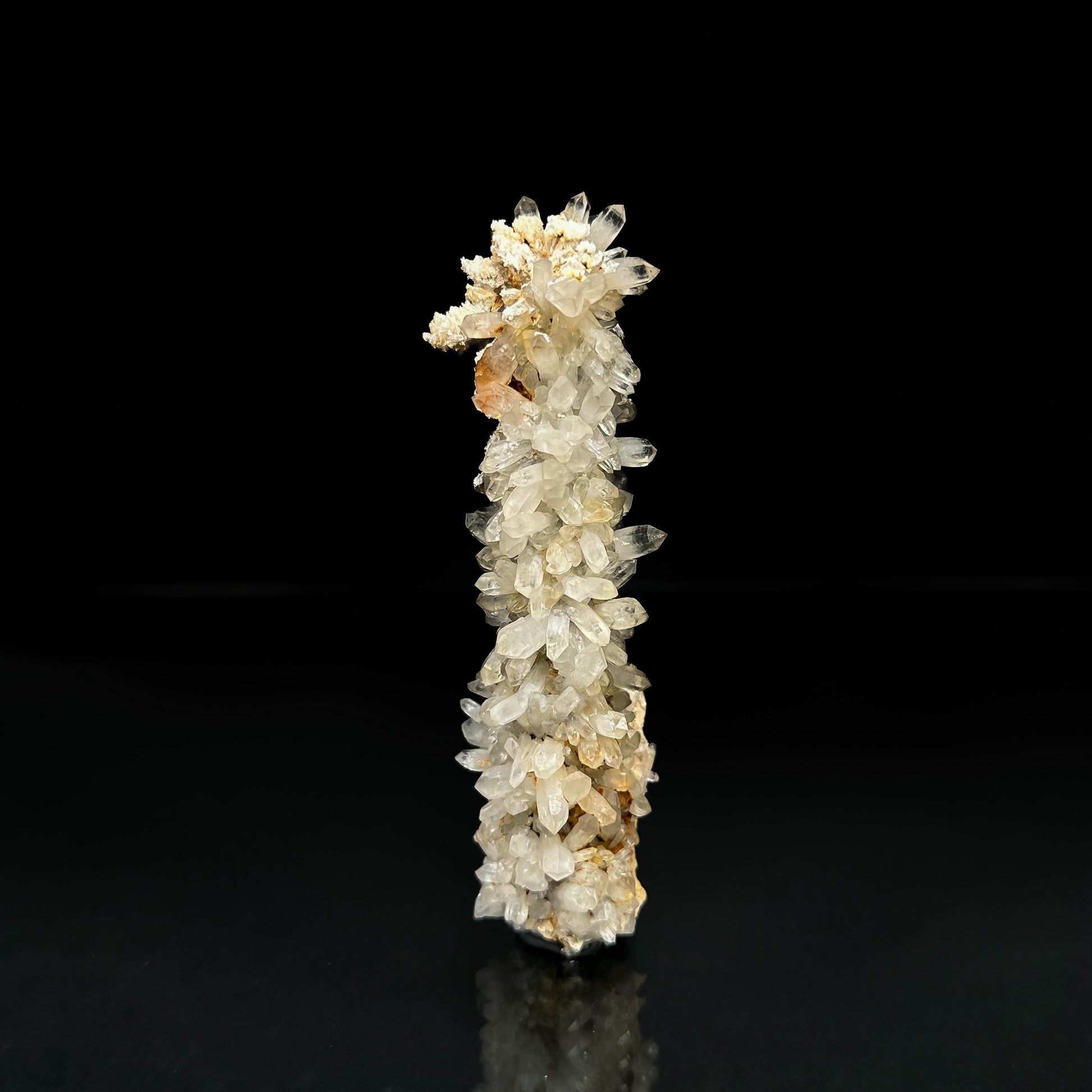 Hyalite Opal & Lattice Quartz on Feldspar (Namibia), UV reactive hyalite opal, rare mineral specimen