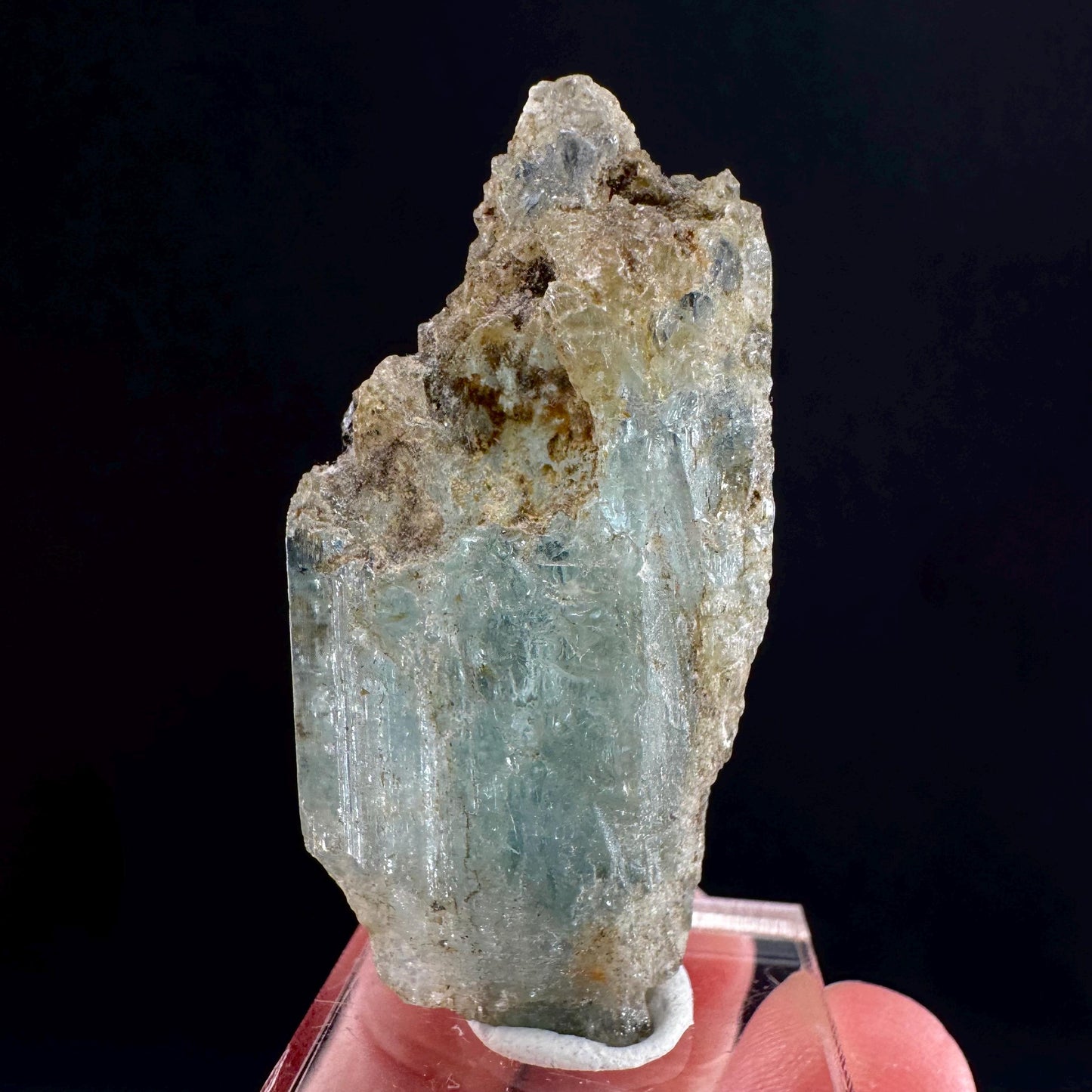 Beryl var. Aquamarine (Namibia) | natural aquamarine crystal, mineral specimen
