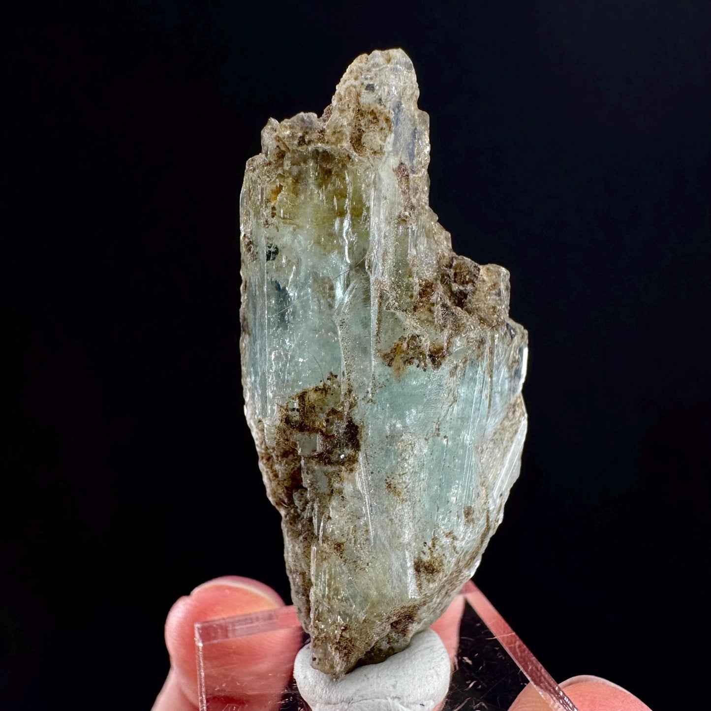 Beryl var. Aquamarine (Namibia) | natural aquamarine crystal, mineral specimen