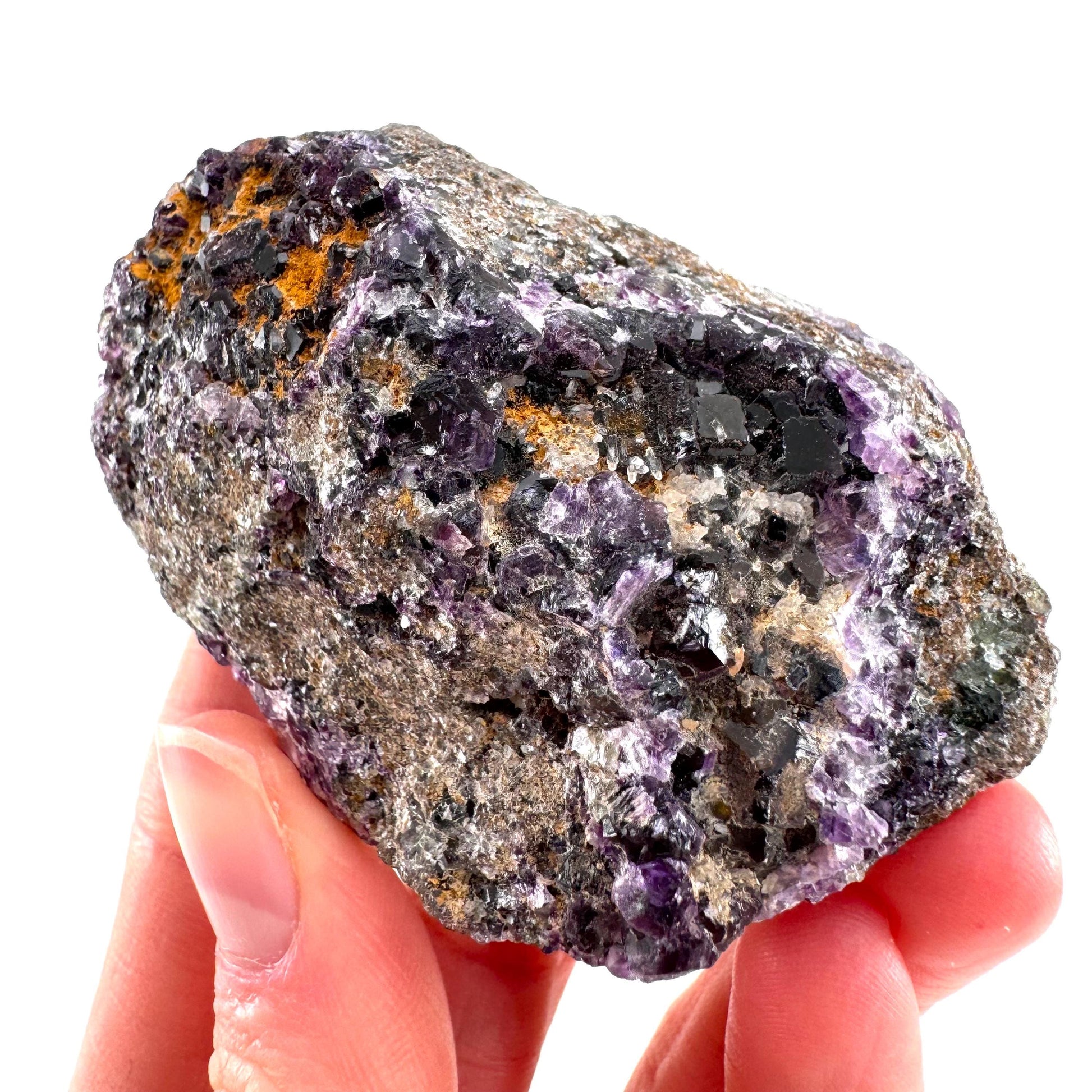 Okorusu Fluorite (Namibia) | purple fluorite cluster, crystals, mineral specimen