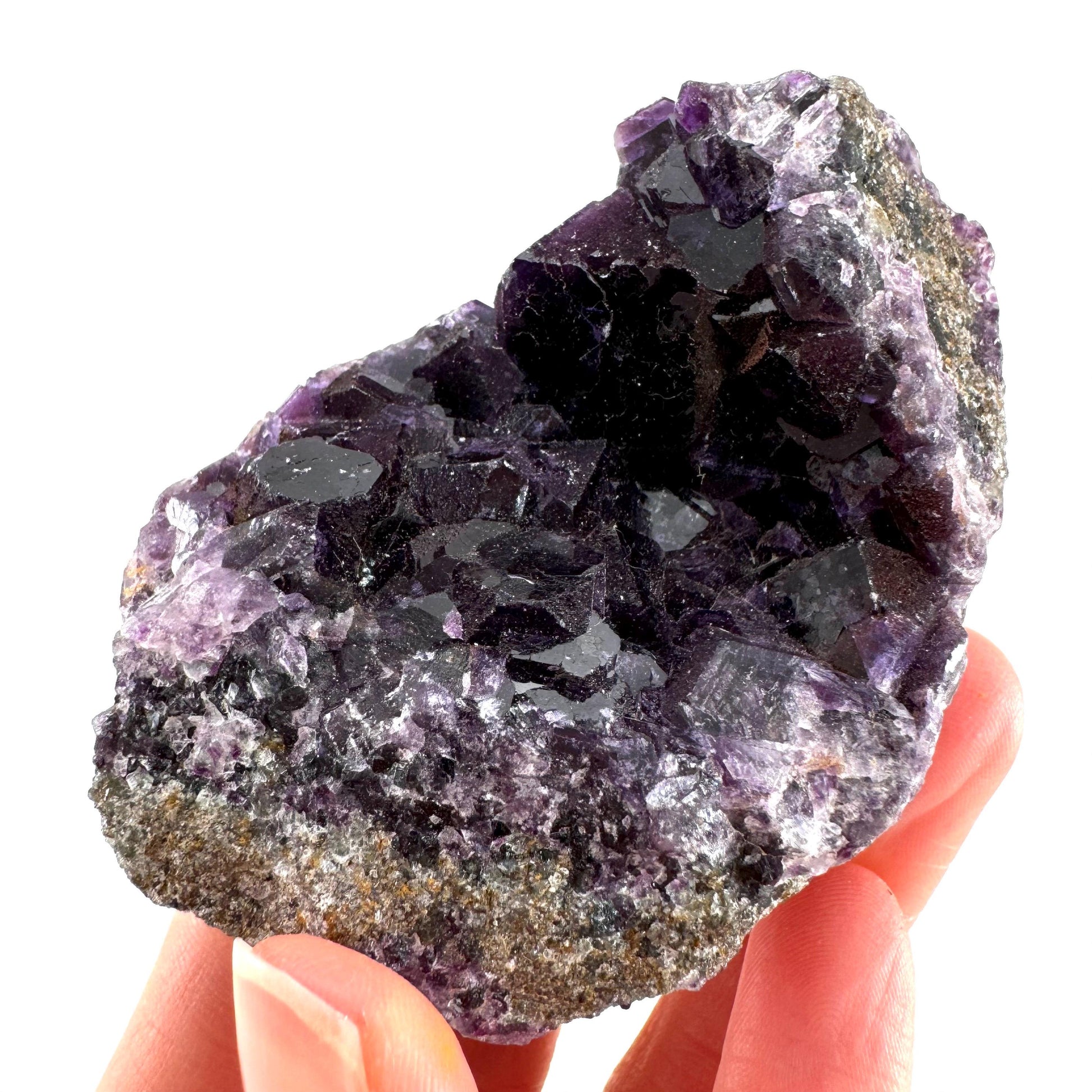 Okorusu Fluorite (Namibia) | purple fluorite cluster, crystals, mineral specimen