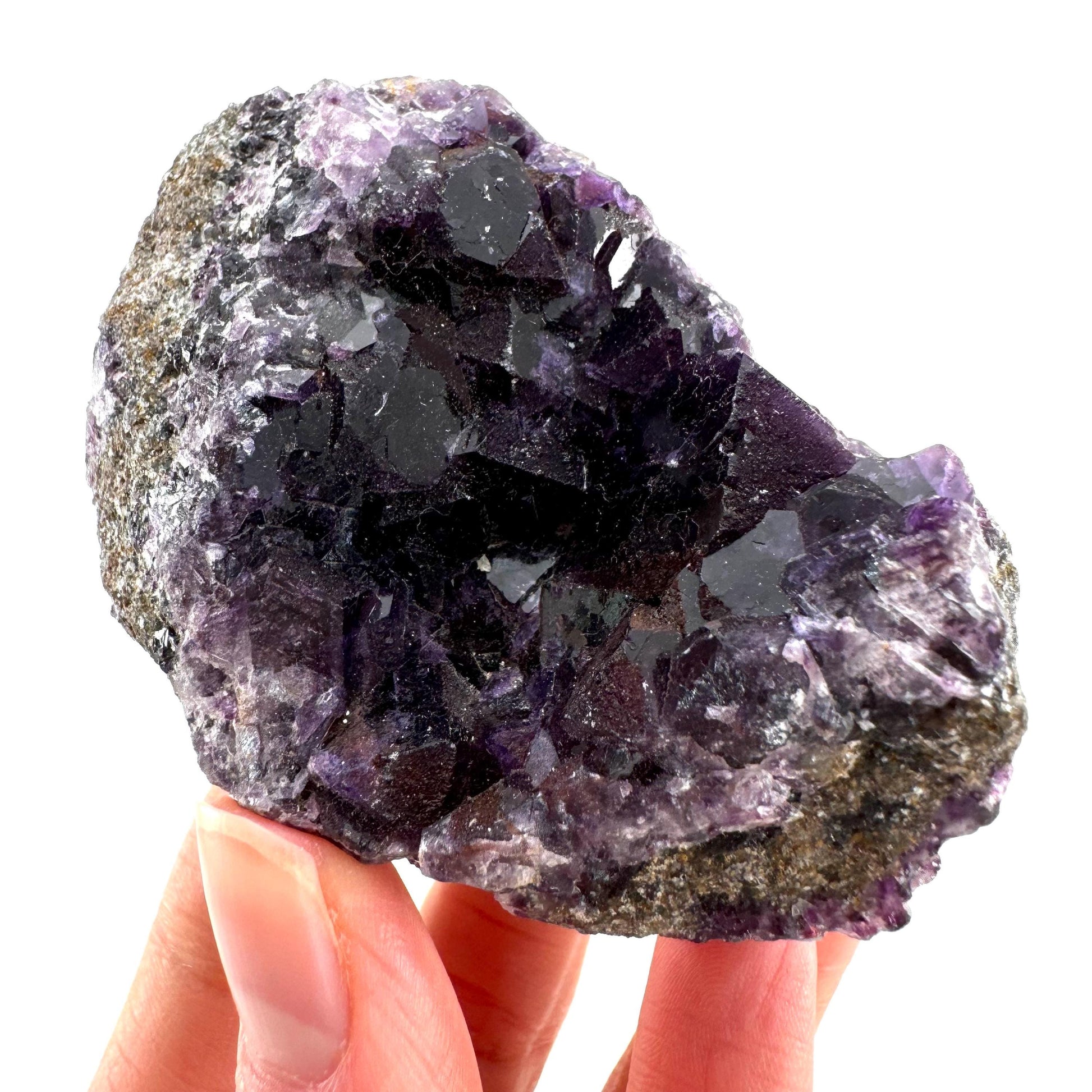 Okorusu Fluorite (Namibia) | purple fluorite cluster, crystals, mineral specimen