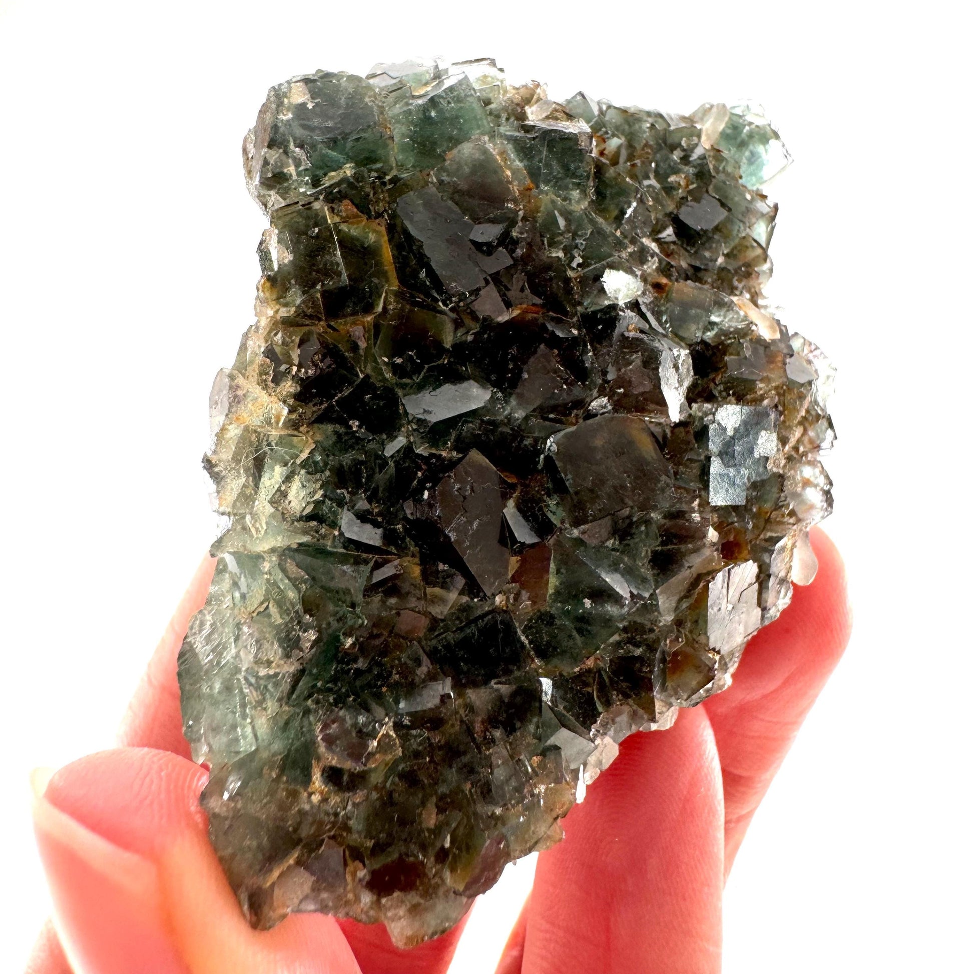 Okorusu Fluorite (Namibia) | green fluorite cluster, crystals, mineral specimen