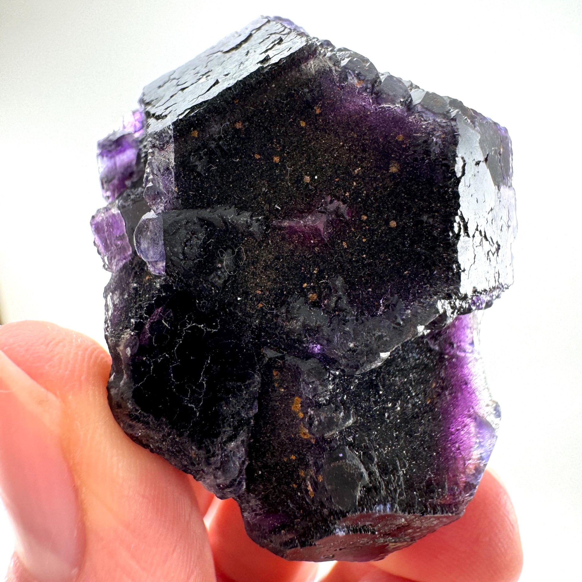 Okorusu Fluorite (Namibia) | purple fluorite cluster, crystals, mineral specimen
