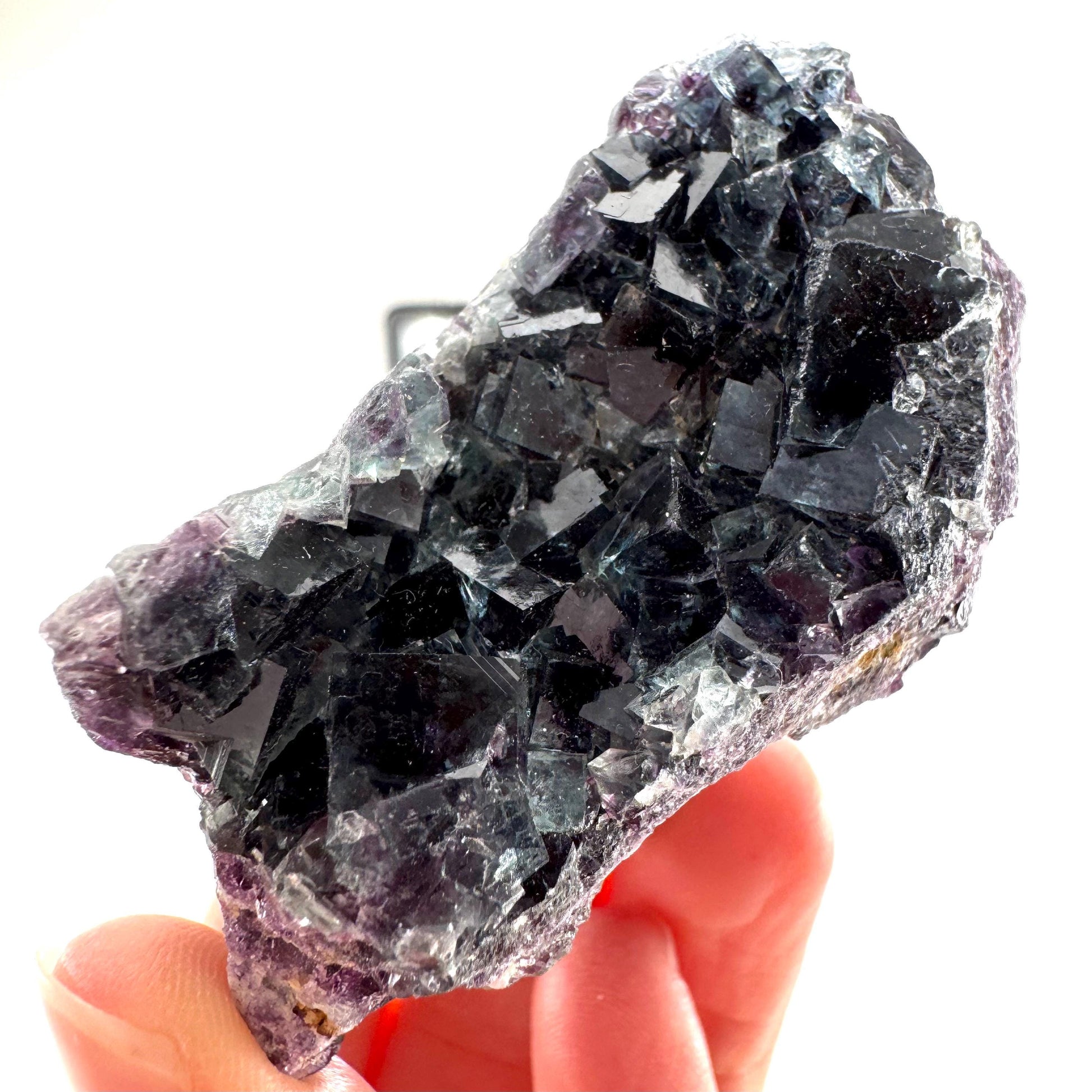 Okorusu Fluorite (Namibia) | green fluorite cluster, purple fluorite, crystals, mineral specimen