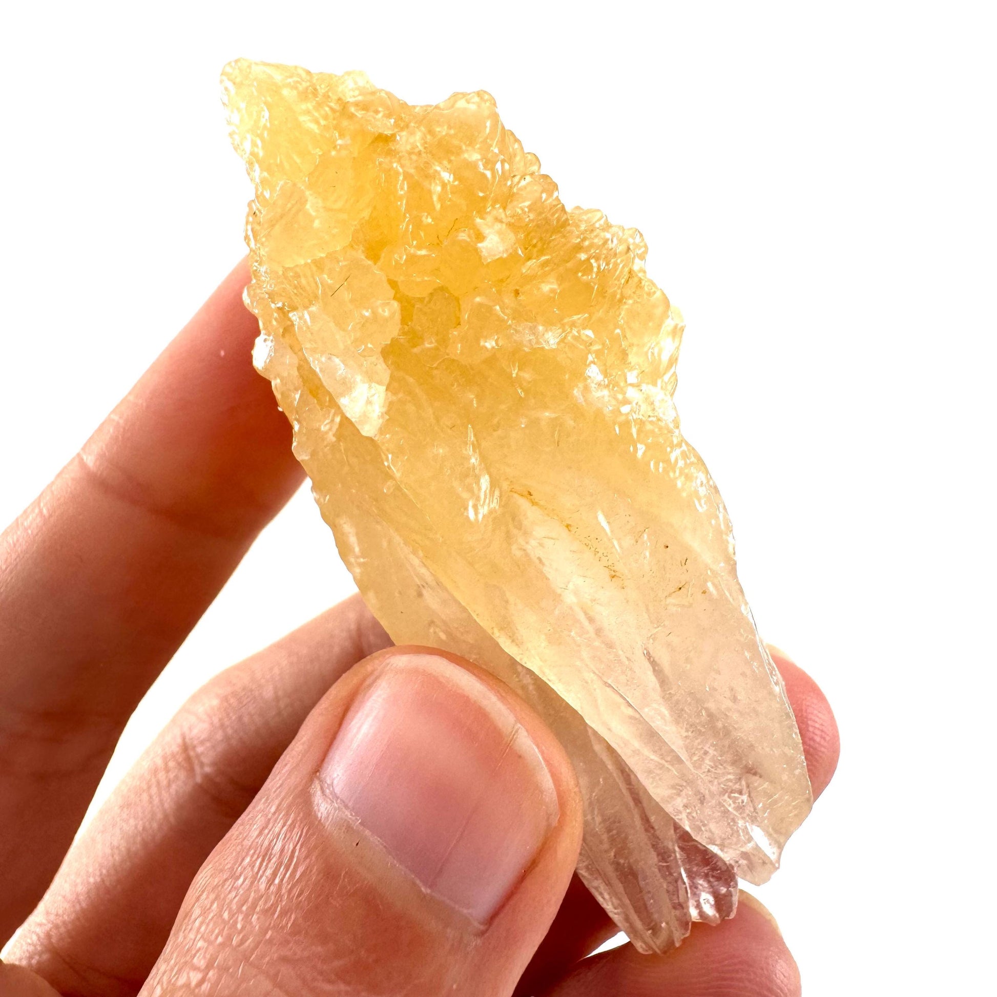 Fluorescent Calcite (Indonesia) | UV-reactive calcite crystal, fluorescent & phosphorescent mineral specimen