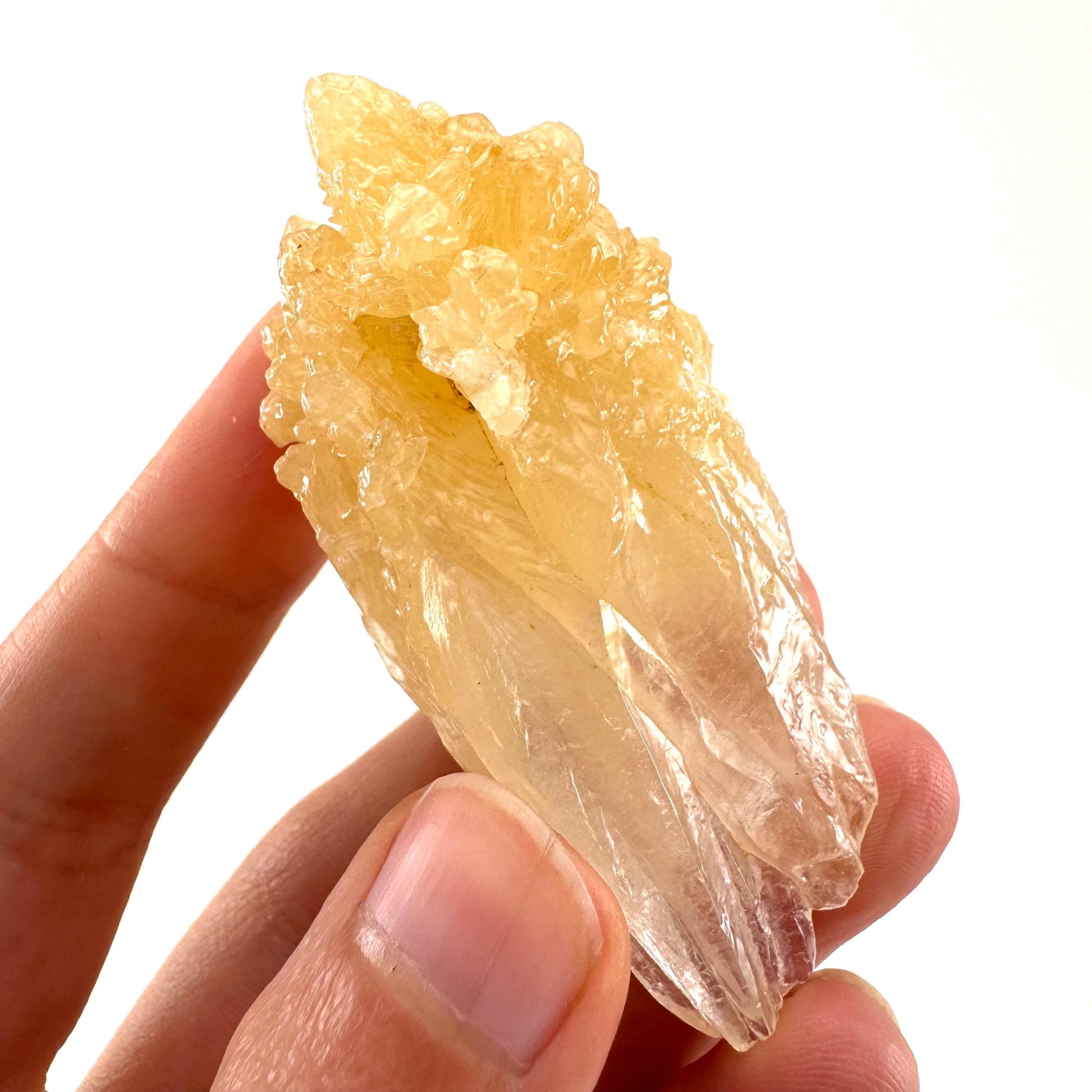 Fluorescent Calcite (Indonesia) | UV-reactive calcite crystal, fluorescent & phosphorescent mineral specimen
