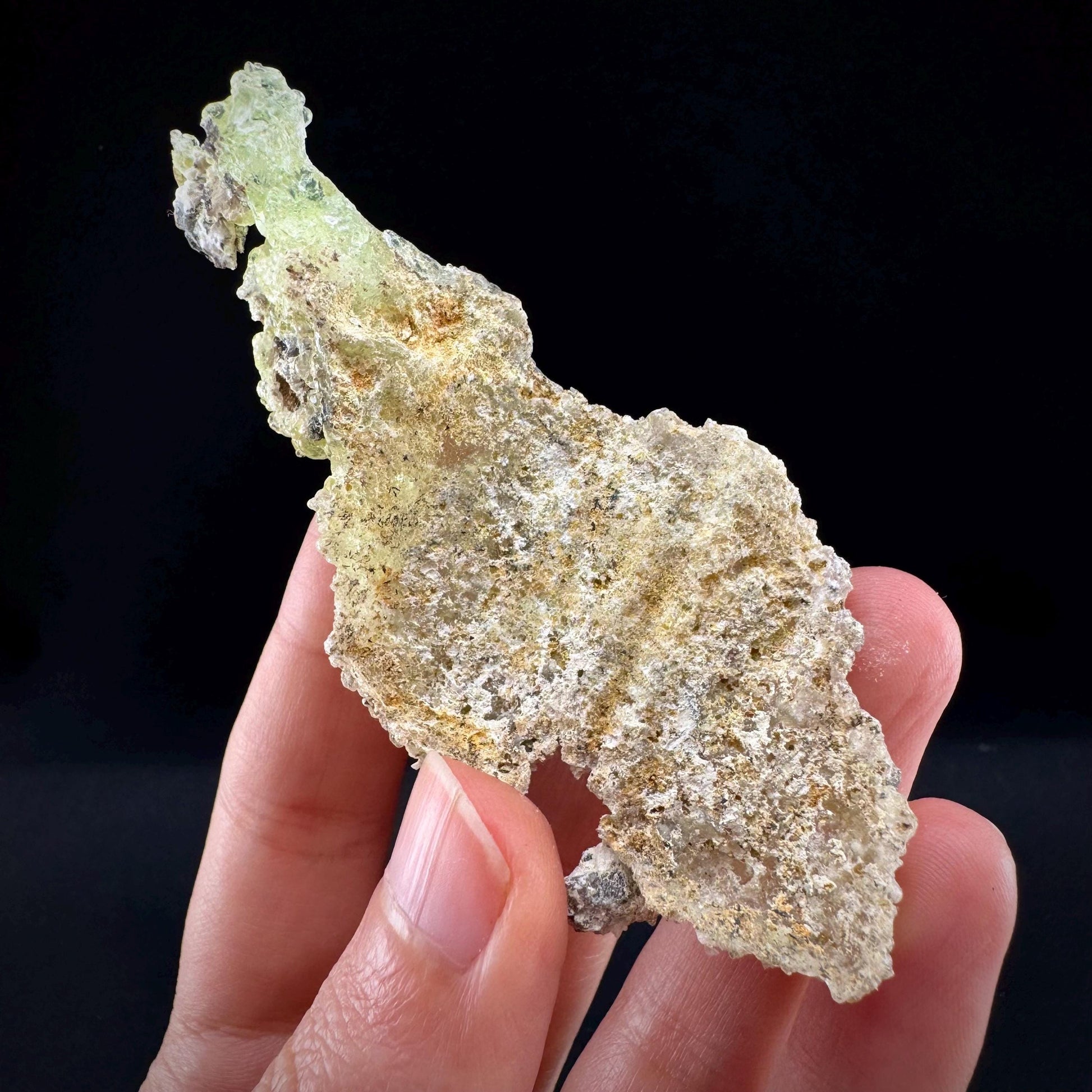 Hyalite Opal (Namibia) | UV reactive Hyalite Opal, daylight fluorescent, mineral specimen