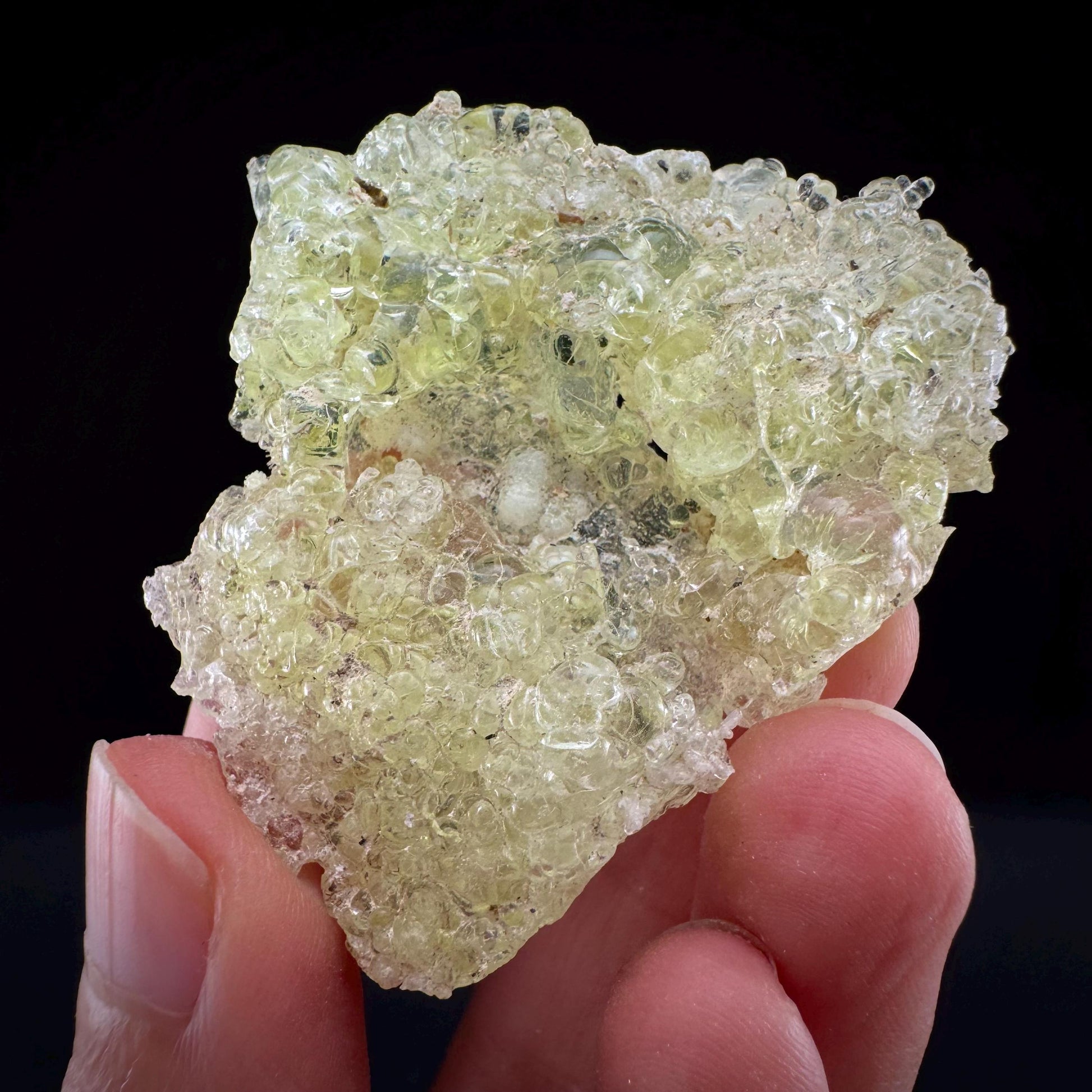 Hyalite Opal (Namibia) | UV reactive Hyalite Opal, daylight fluorescent, mineral specimen