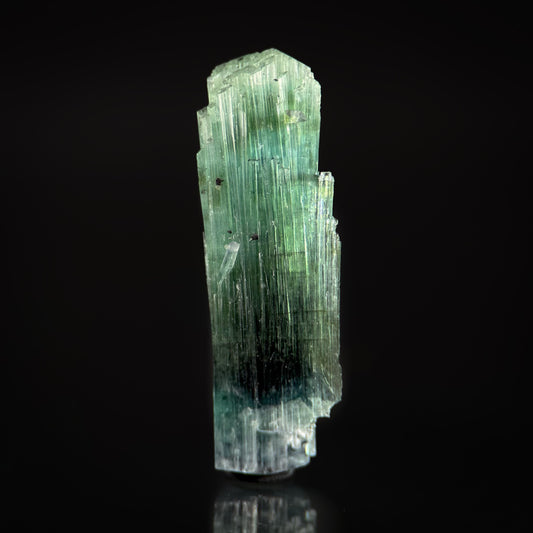 Tourmaline var. Indicolite (Pakistan) | blue and green tourmaline crystal, bi color tourmaline mineral specimen