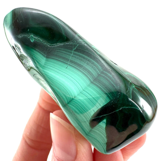 Polished Malachite (DR Congo) | natural malachite, malachite freeform, malachite, mineral specimen