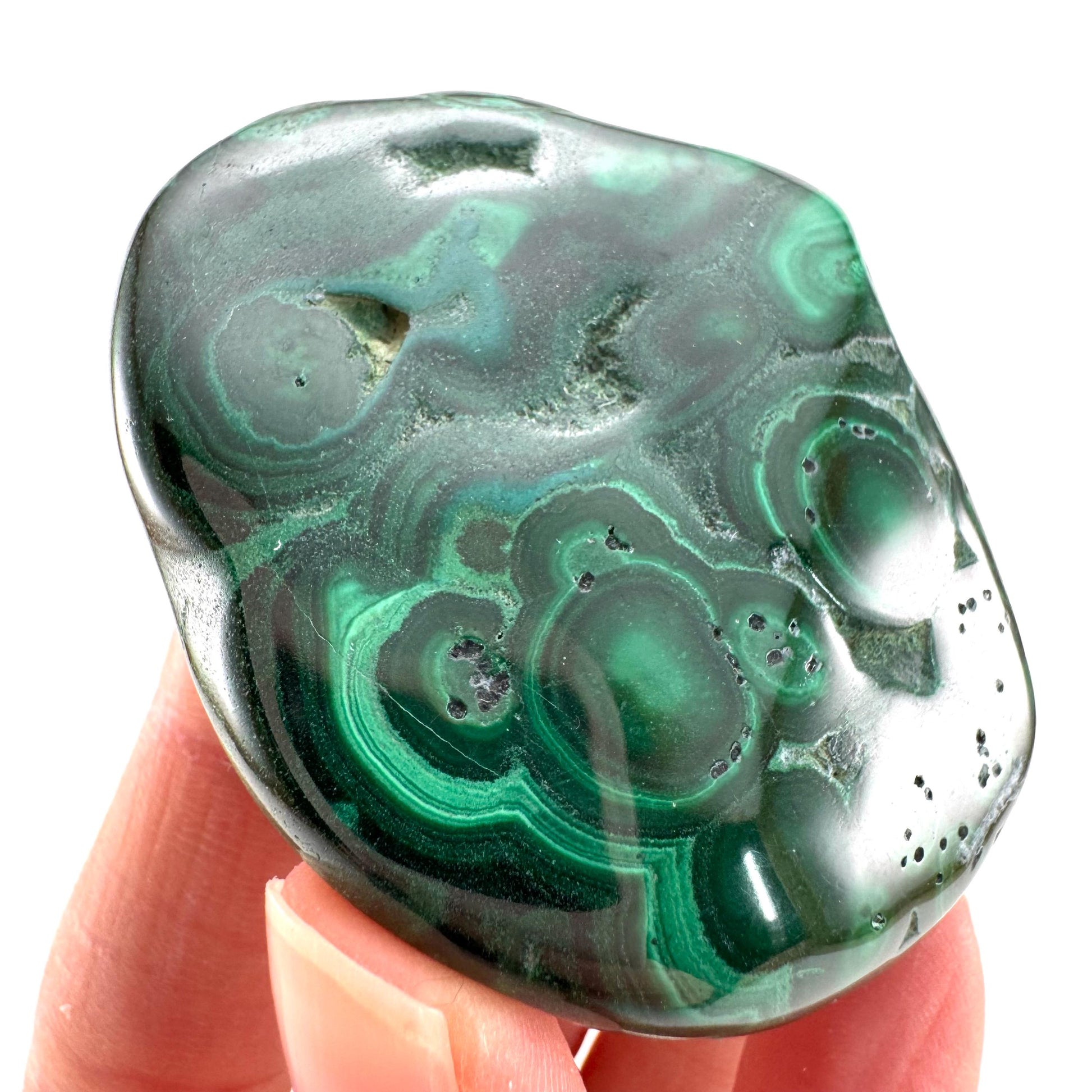 Polished Malachite (DR Congo) | natural malachite, malachite freeform, malachite, mineral specimen