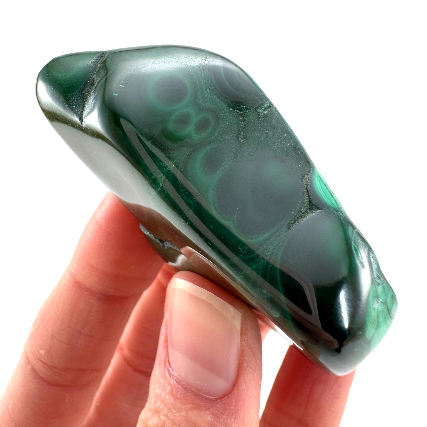 Polished Malachite (DR Congo) | natural malachite, malachite freeform, malachite, mineral specimen
