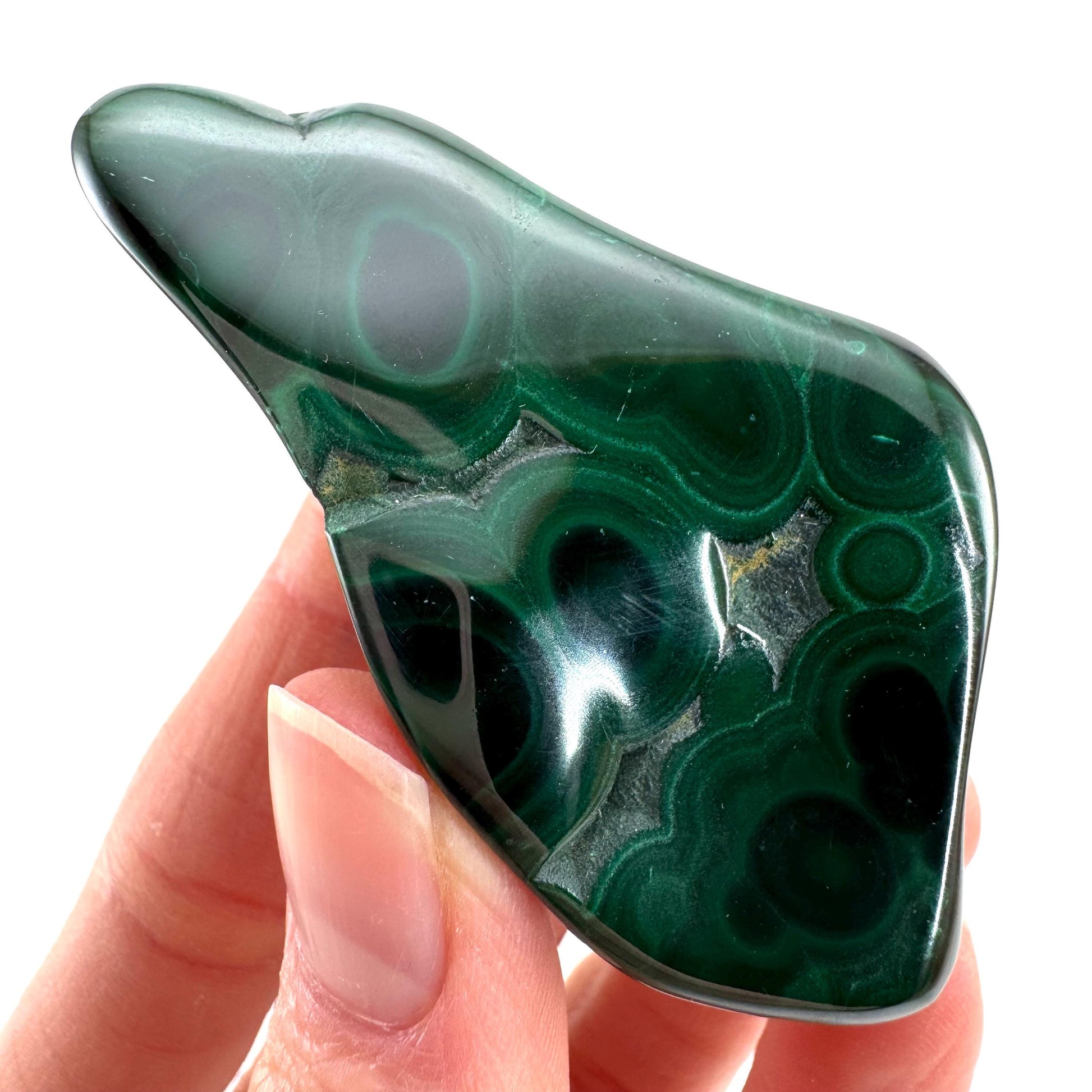 Polished Malachite (DR Congo) | natural malachite, malachite freeform, malachite, mineral specimen